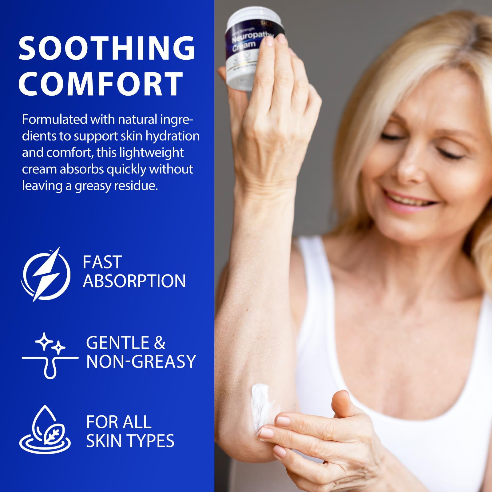 QYQIZWIA Neuropathy Relief Cream – Feet, Legs & Joints 4.23 oz