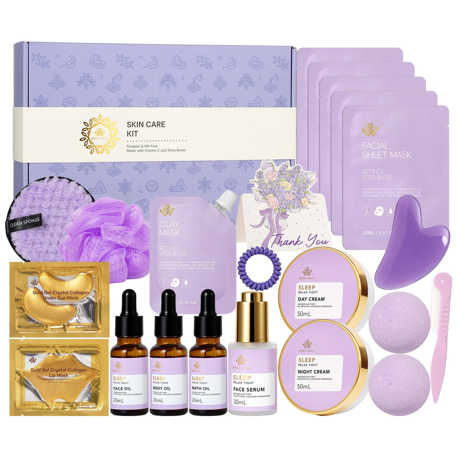 Gifts for Women, Birthday Gift for Women, 30pcs Rose Face Skin - RA ROSA ACCA