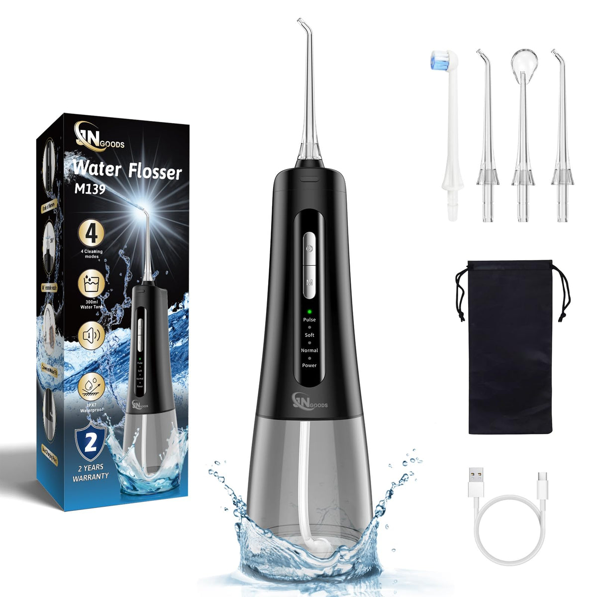 JNGOODS Cordless Water Dental Flosser Oral irrigator JNGOODS - JNGOODS Official Imagery - 8