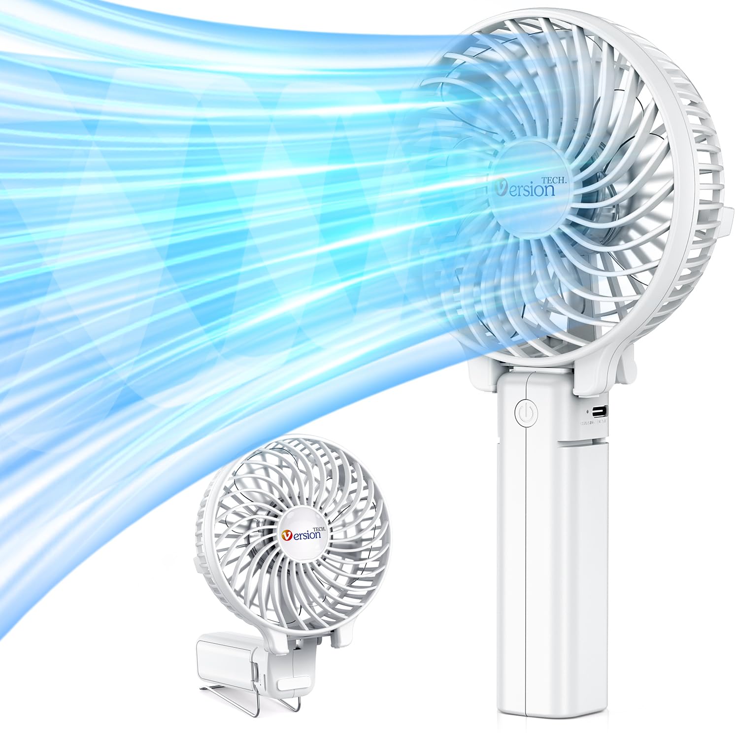 VersionTECH. Portable Handheld Fan, Powerful+Durable+4000mAh+180° Foldable, Mini - VersionTECH. Official Product View 10