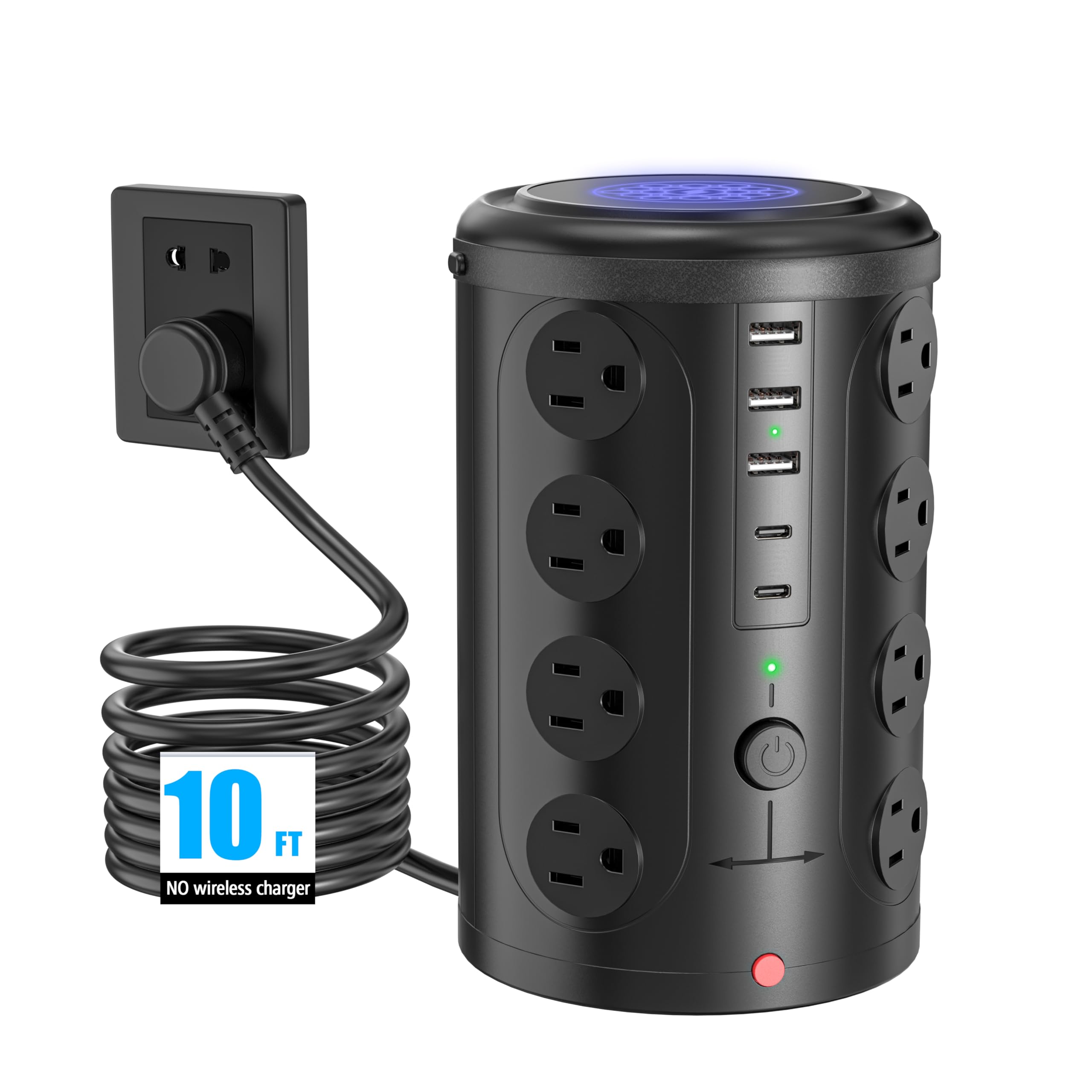 Surge Protector Power Strip Desk Charging Station with 15W - UWIWUTEI Official Imagery - 7