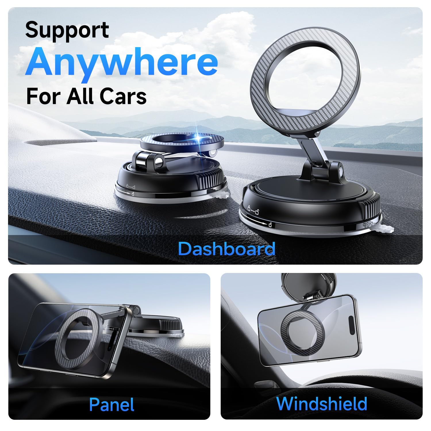 ANDERY Car Phone Holder for Magsafe   360° Adjustable Car Phone M - ANDERY Official Product View 2