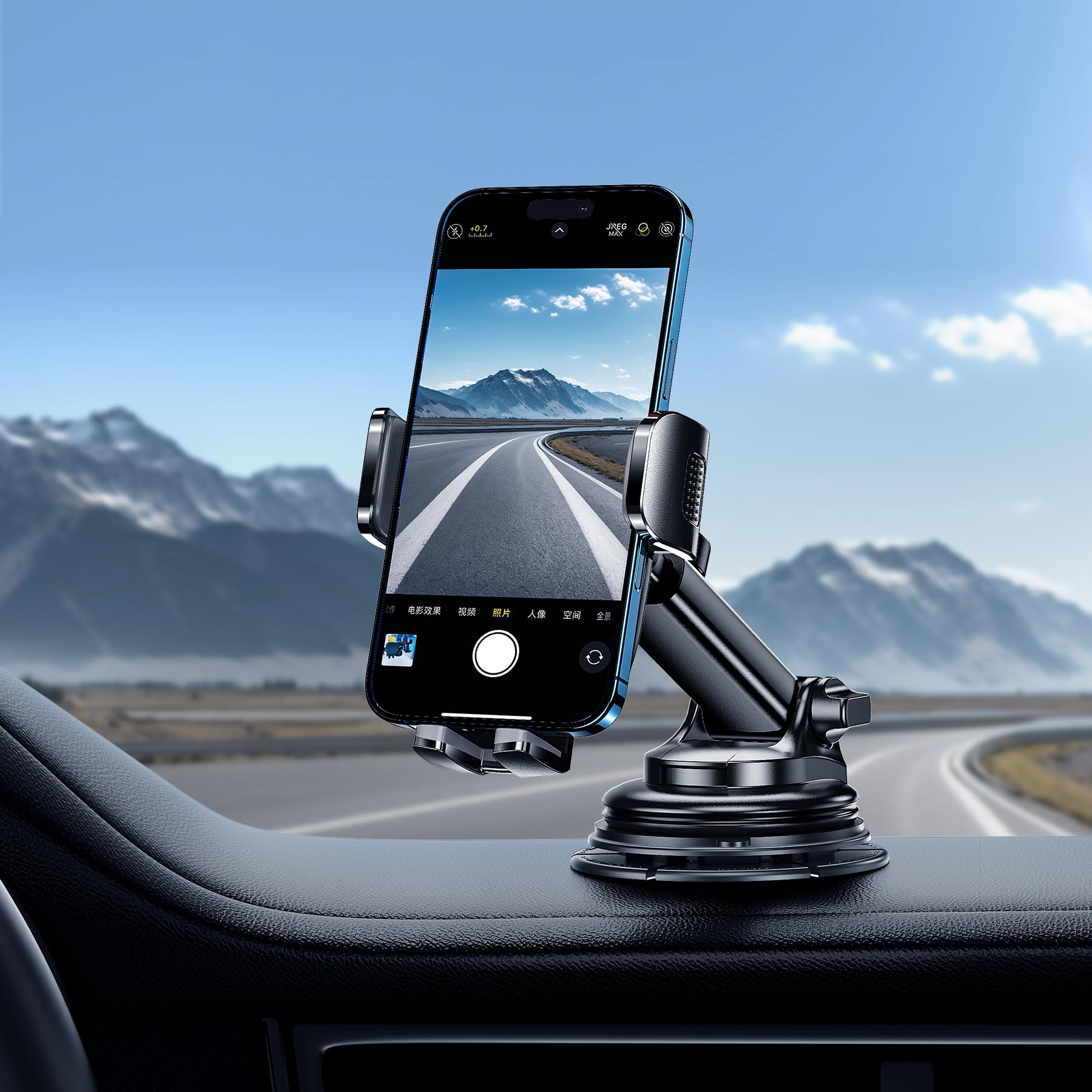 Qifutan Car Phone Holder Mount Phone Mount for Car Windshield Das by Qifutan - Angle View 8