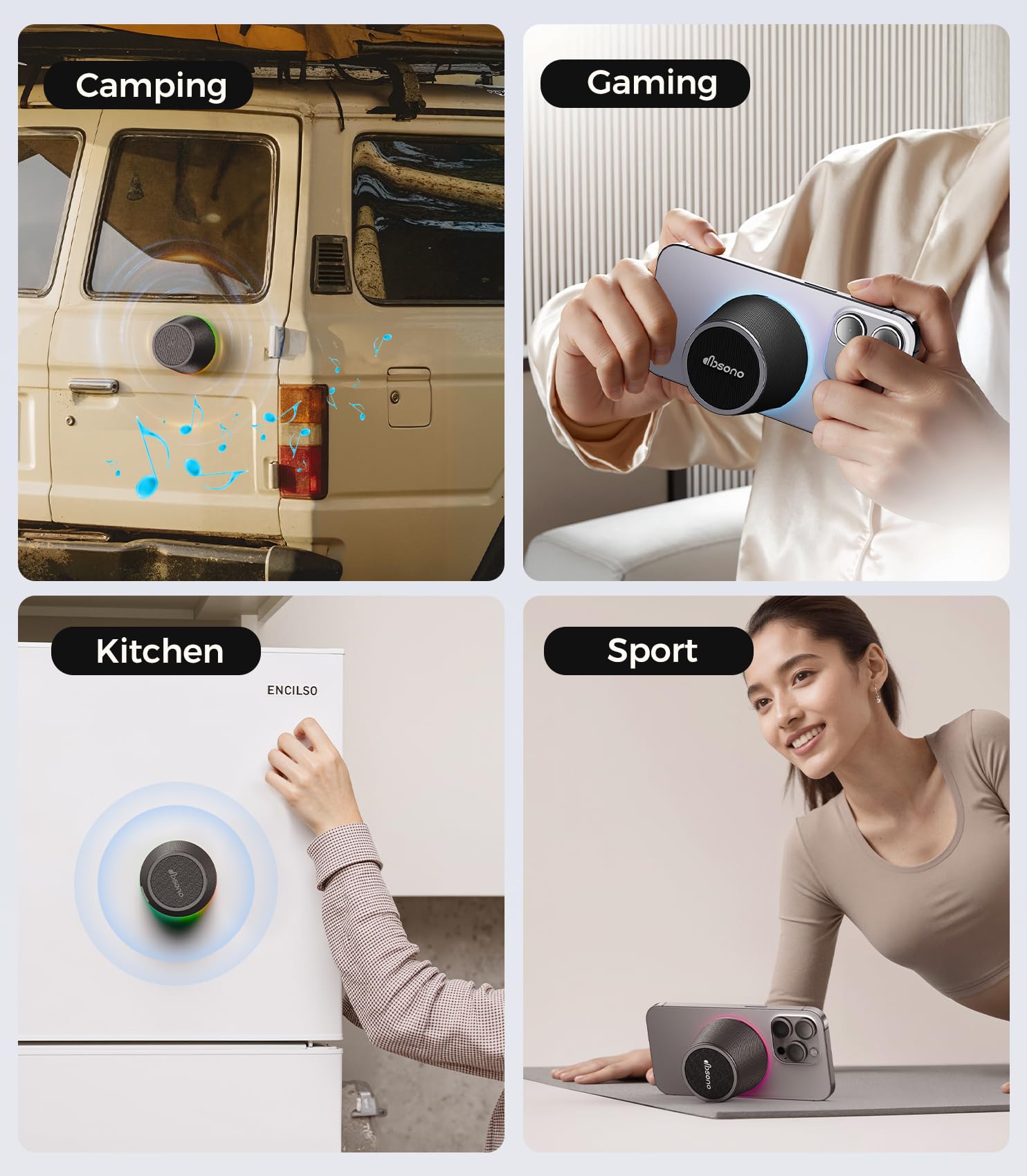 dbsono Small Portable Bluetooth Speaker Birthday Gifts Magnetic Phone - View 4