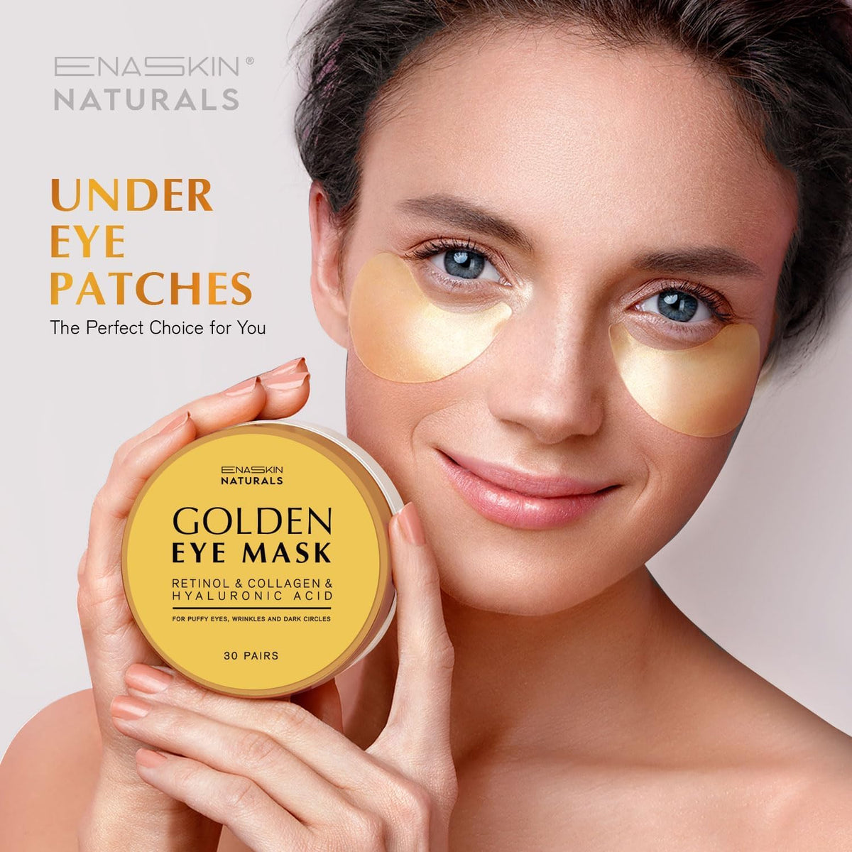 Enaskin Naturals 24K Gold Under Eye Patches for Dark Circles - Enaskin Naturals Official Imagery - 7