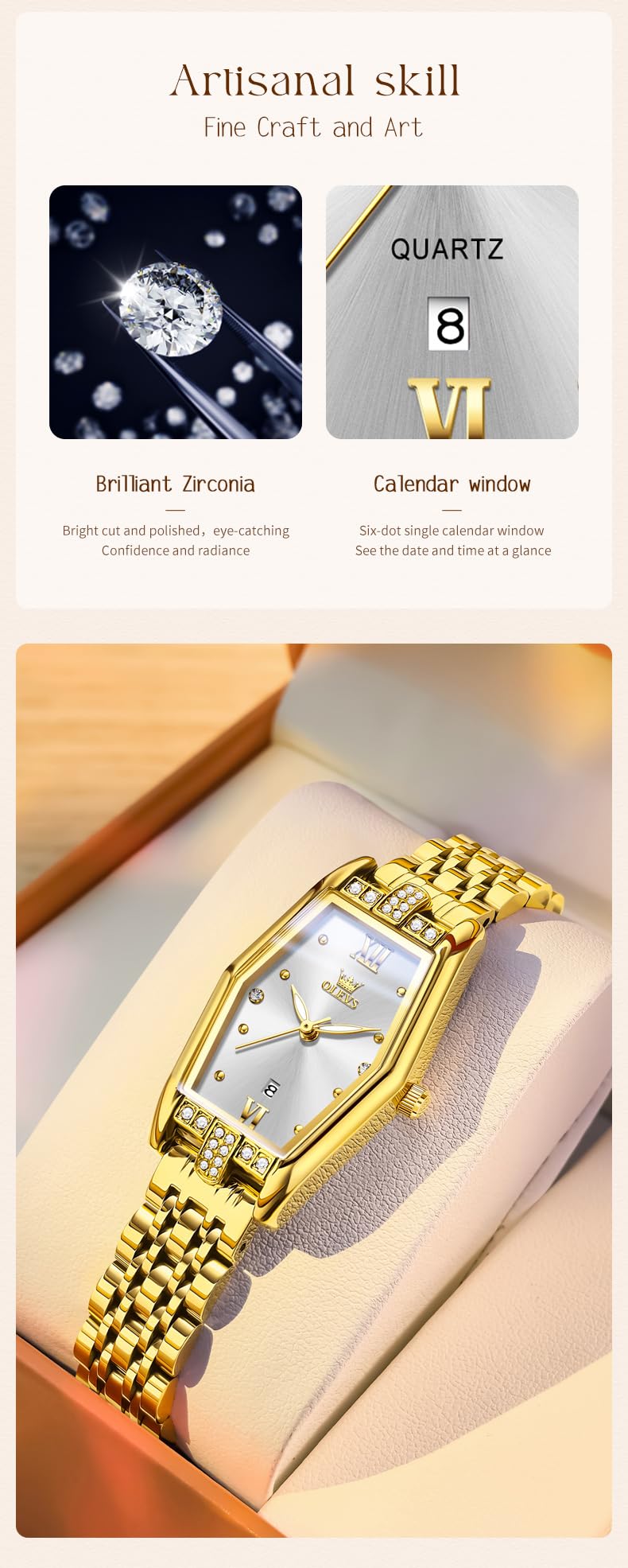 OLEVS Women Watches Business Dress Square Lady for Female - OLEVS Official Imagery - 5