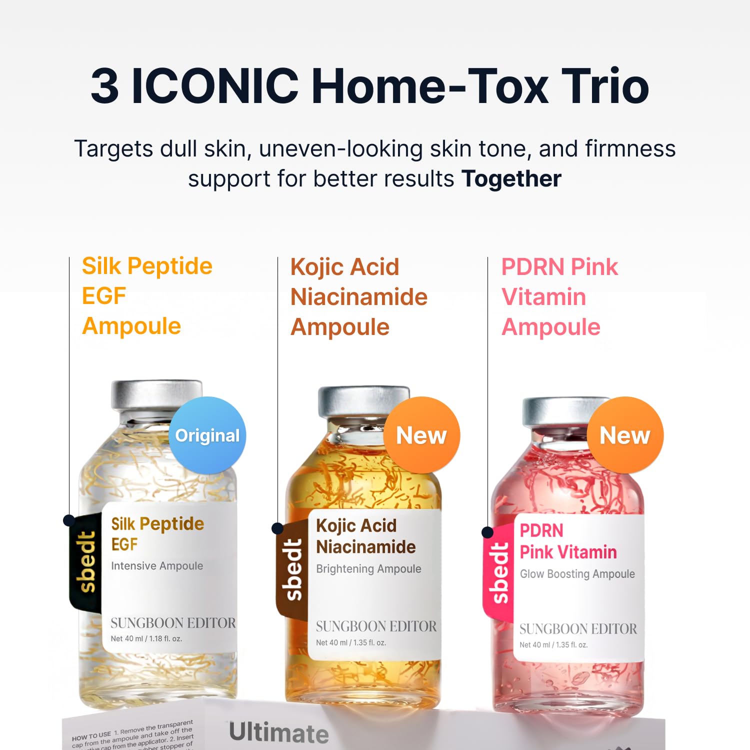 SUNGBOON EDITOR Hometox Trio Ampoule Kit, Copper Peptide, PDRN - SUNGBOON EDITOR