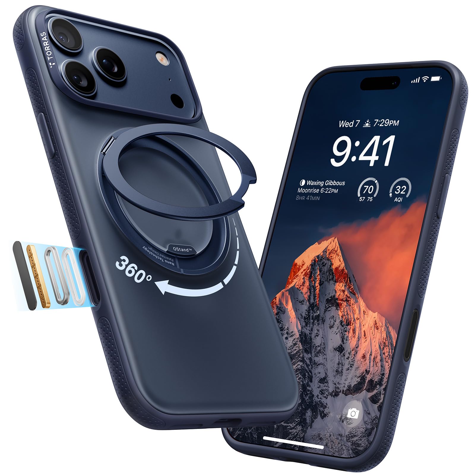 TORRAS for iPhone 17 Pro Max Case 360 Magnetic Stand O3 - Premium Selection Official Imagery - 2