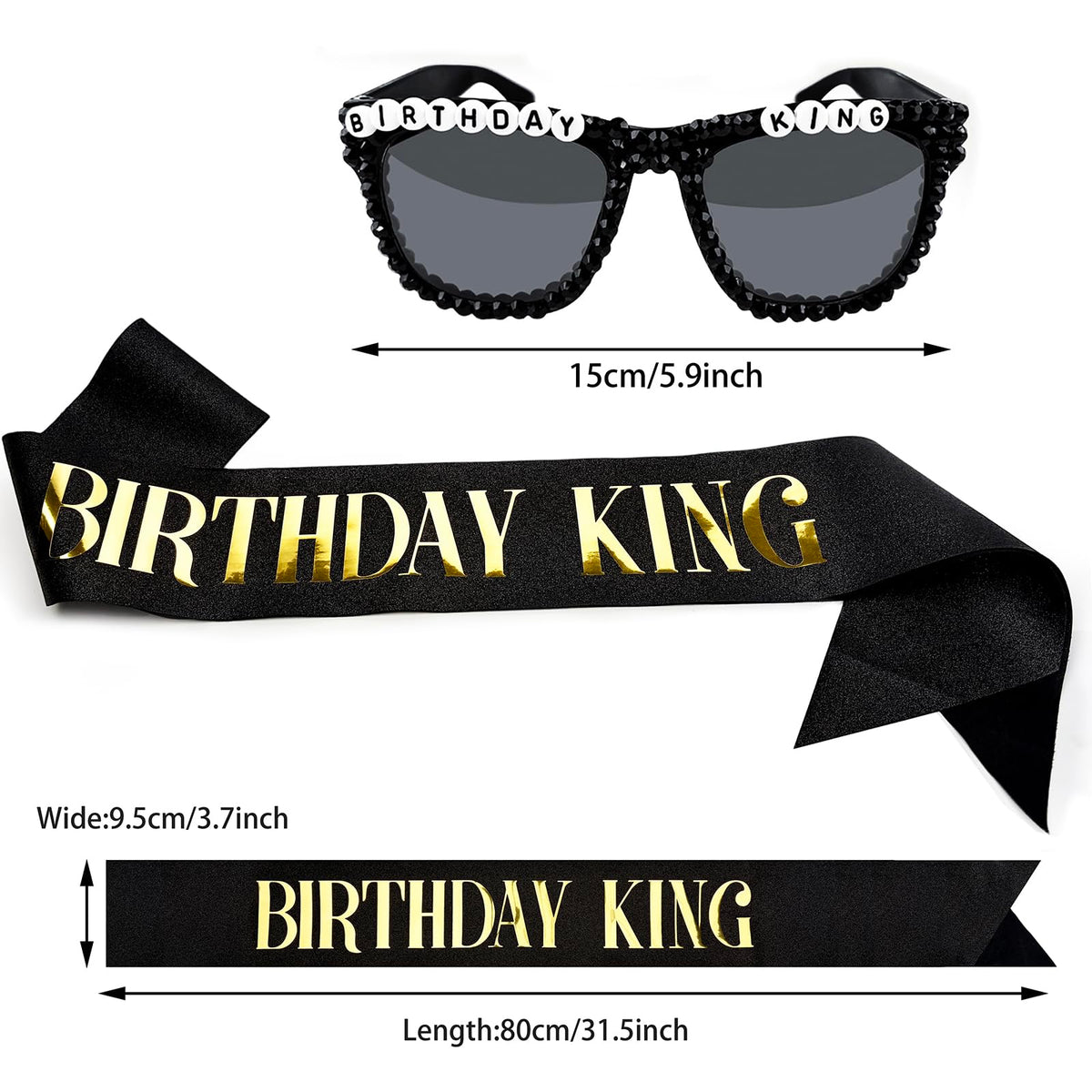 Birthday Decorations for Men 3Pcs Party Decor Supplies King - Bryophasic Official Imagery - 6