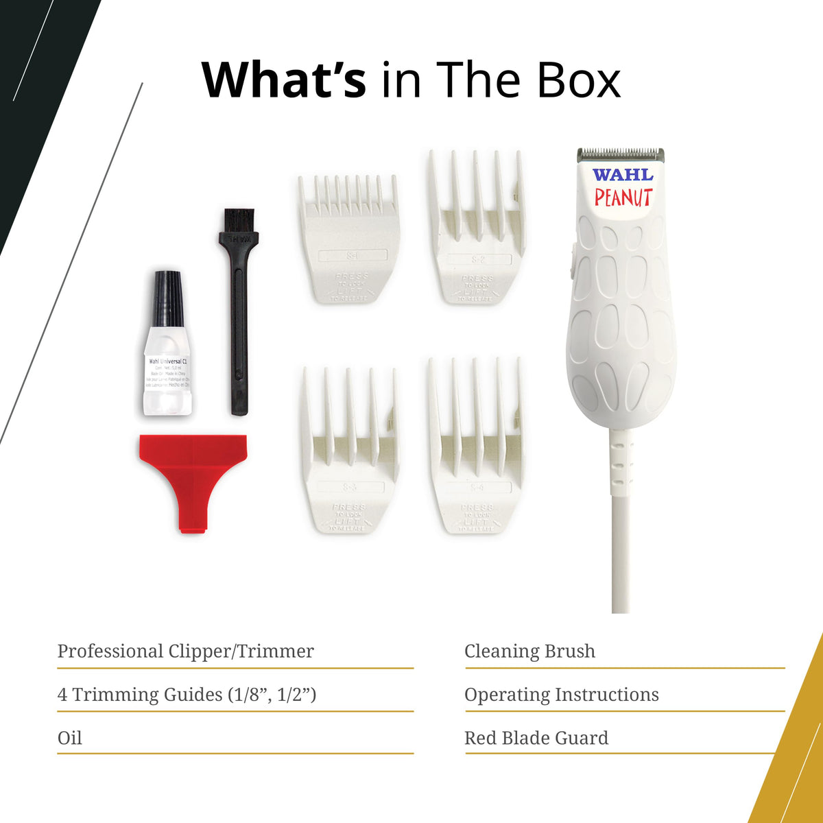 Wahl Professional White Peanut Clipper Trimmer Powerful - Wahl Professional Official Imagery - 7