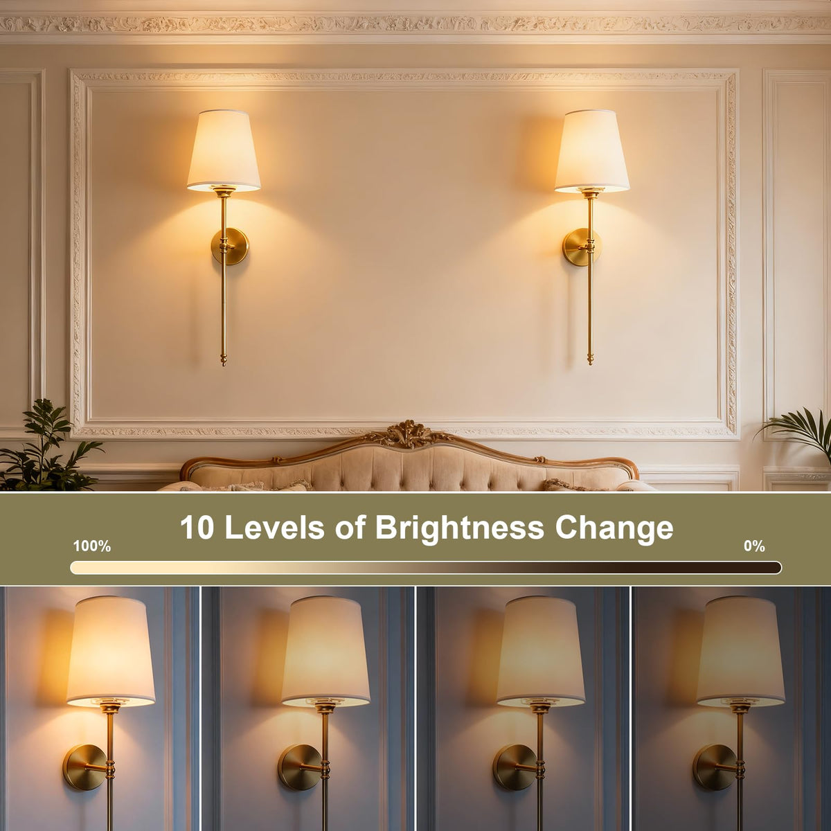 Wall Sconces Set of Two Battery Operated Rechargeable - XILLUMI CORE Official Imagery - 6
