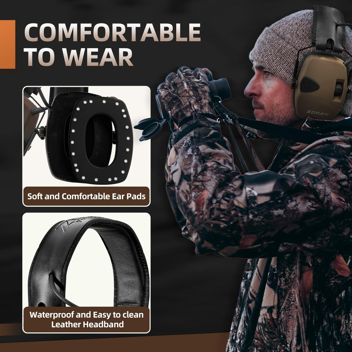 ZOHAN EM054 Electronic Shooting Ear Protection - ZOHAN Official Imagery - 6