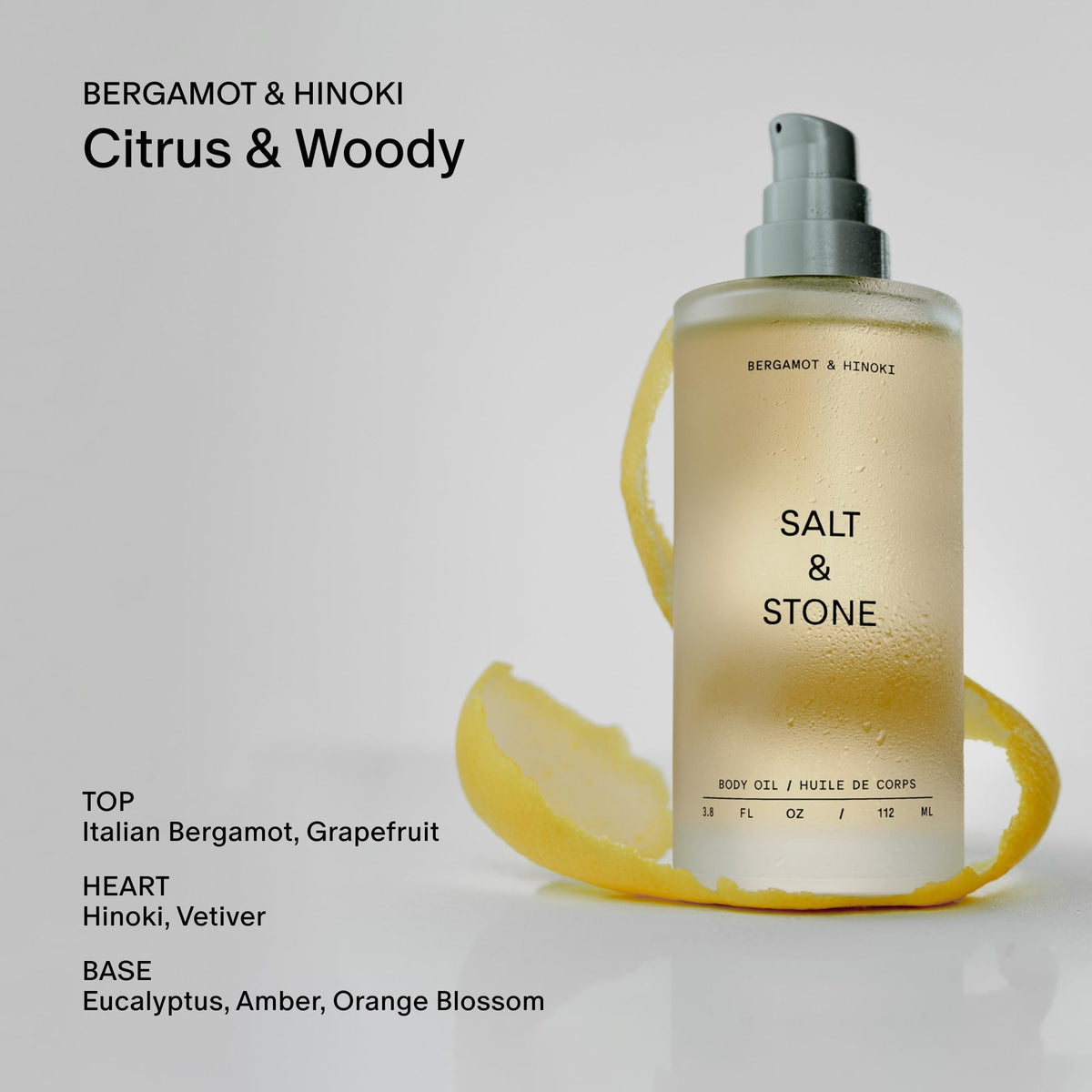Salt Stone Hydrating Body Oil for Women Men Bergamot Hinoki - Salt & Stone Official Imagery - 6