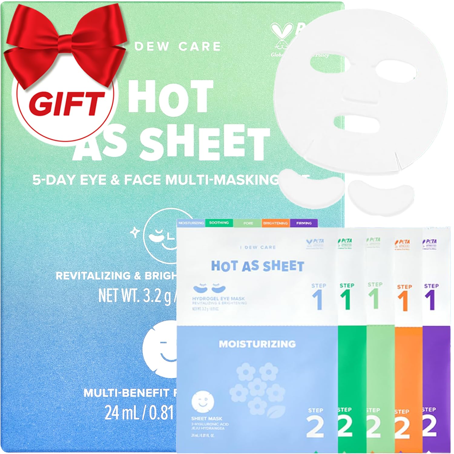 I DEW CARE Collagen Sheet Mask Variety Pack with Eye Patches - I DEW CARE