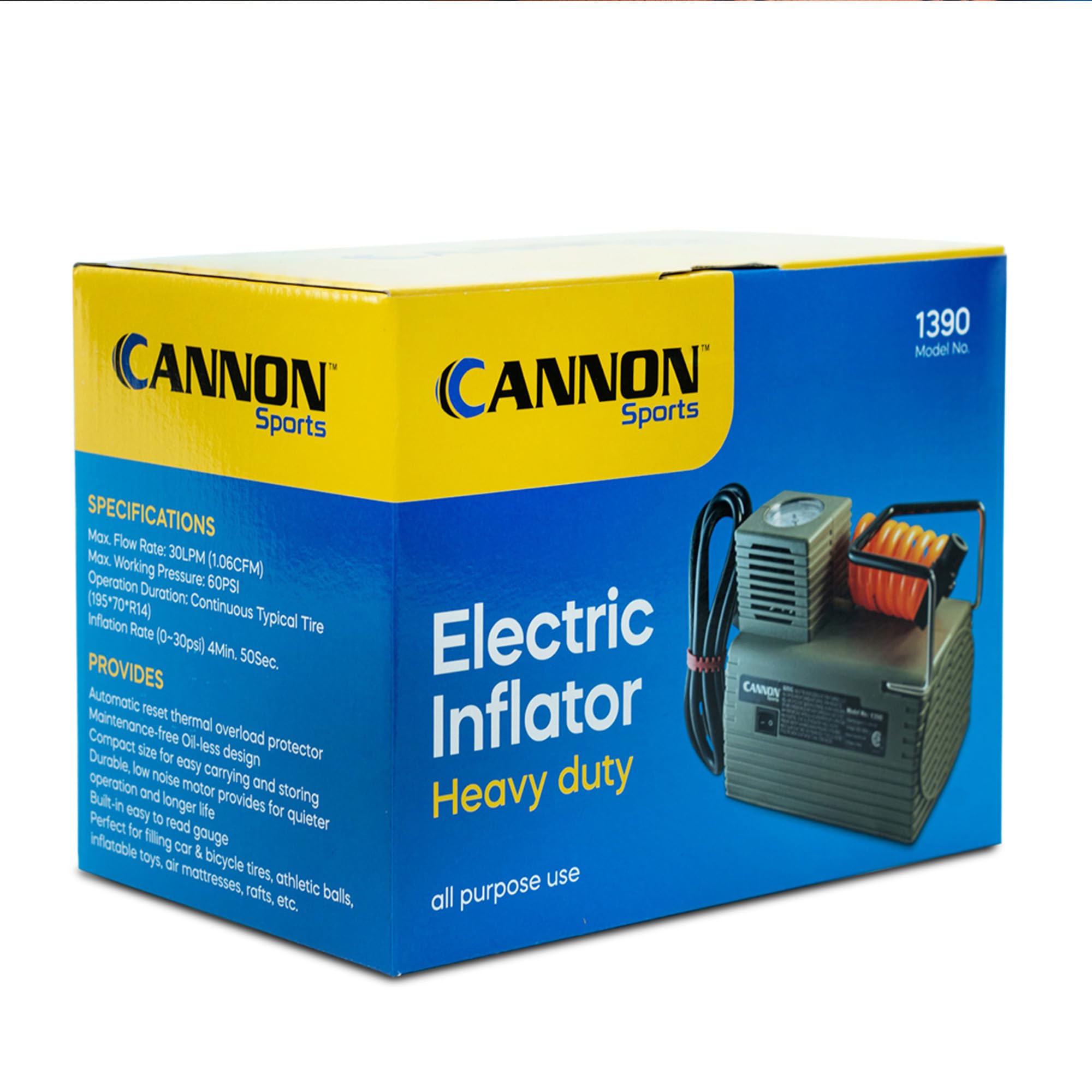 Cannon Sports Electric Ball Inflator Pump with Pressure Gauge - Powerf - View 8