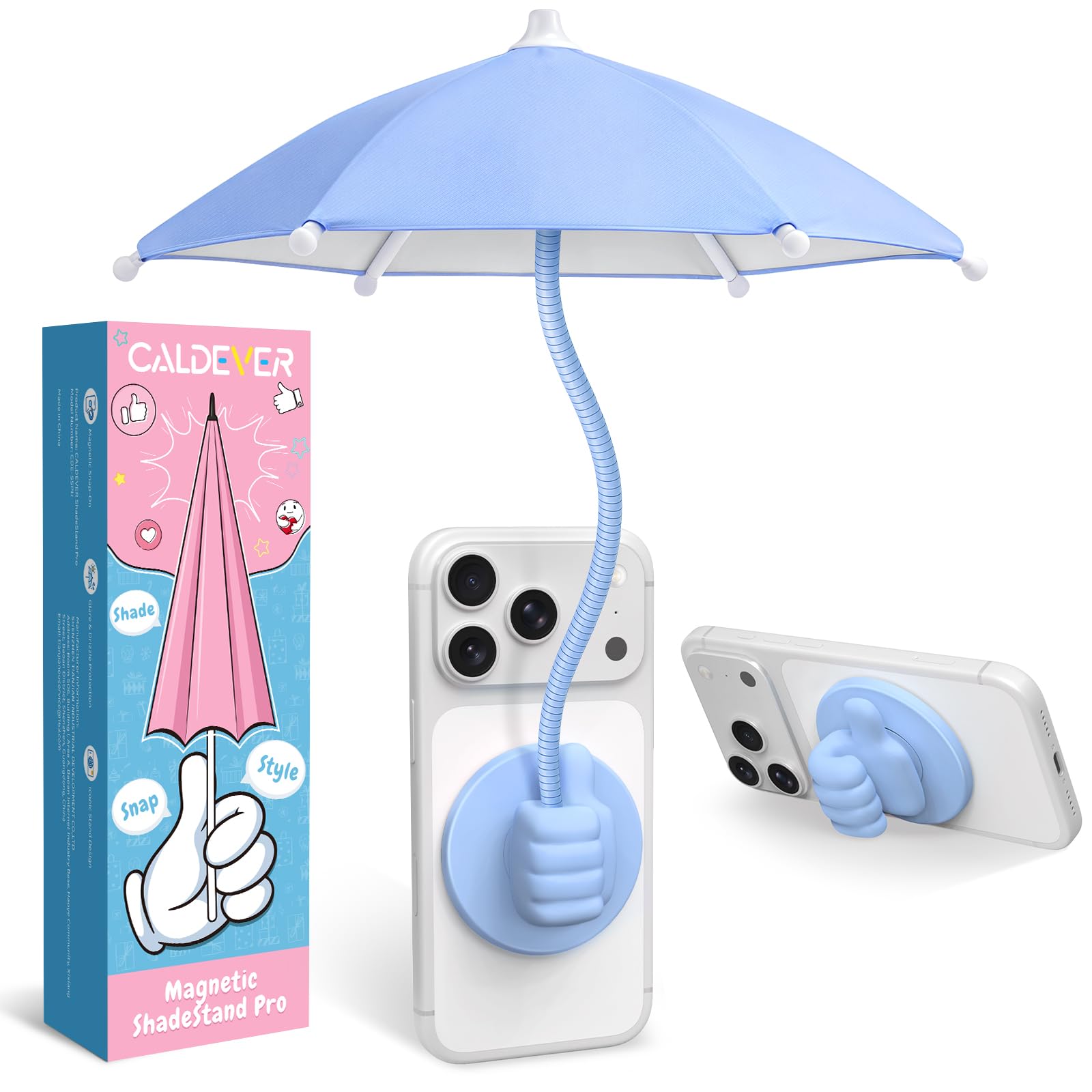 CALDEVER Phone Umbrella for Sun Shade Magnetic Anti-Glare Umbrella for - View 10