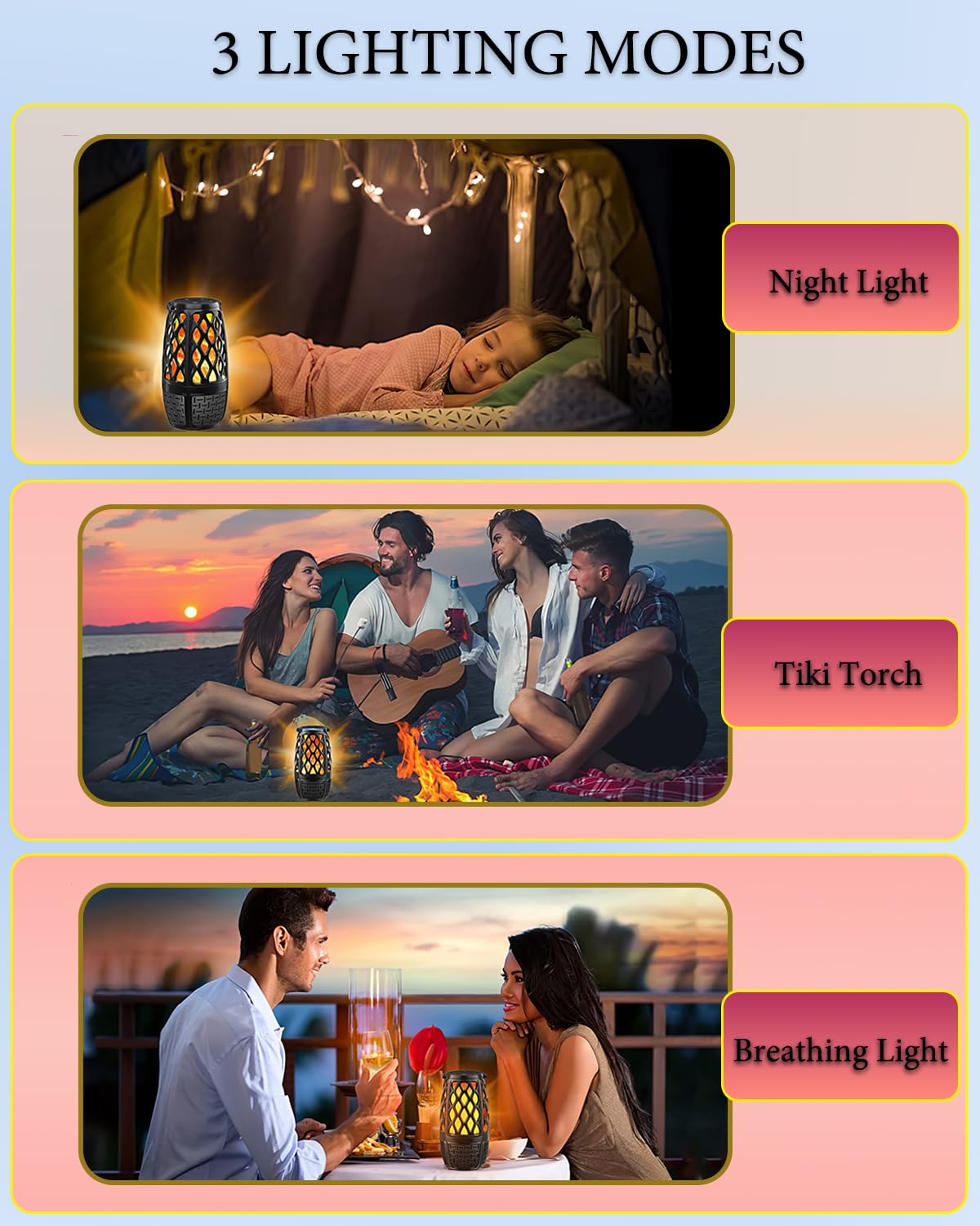 Soobuygoo 2 Pack Outdoor Bluetooth Speakers, Party Outdoor Speakers Wa - View 3