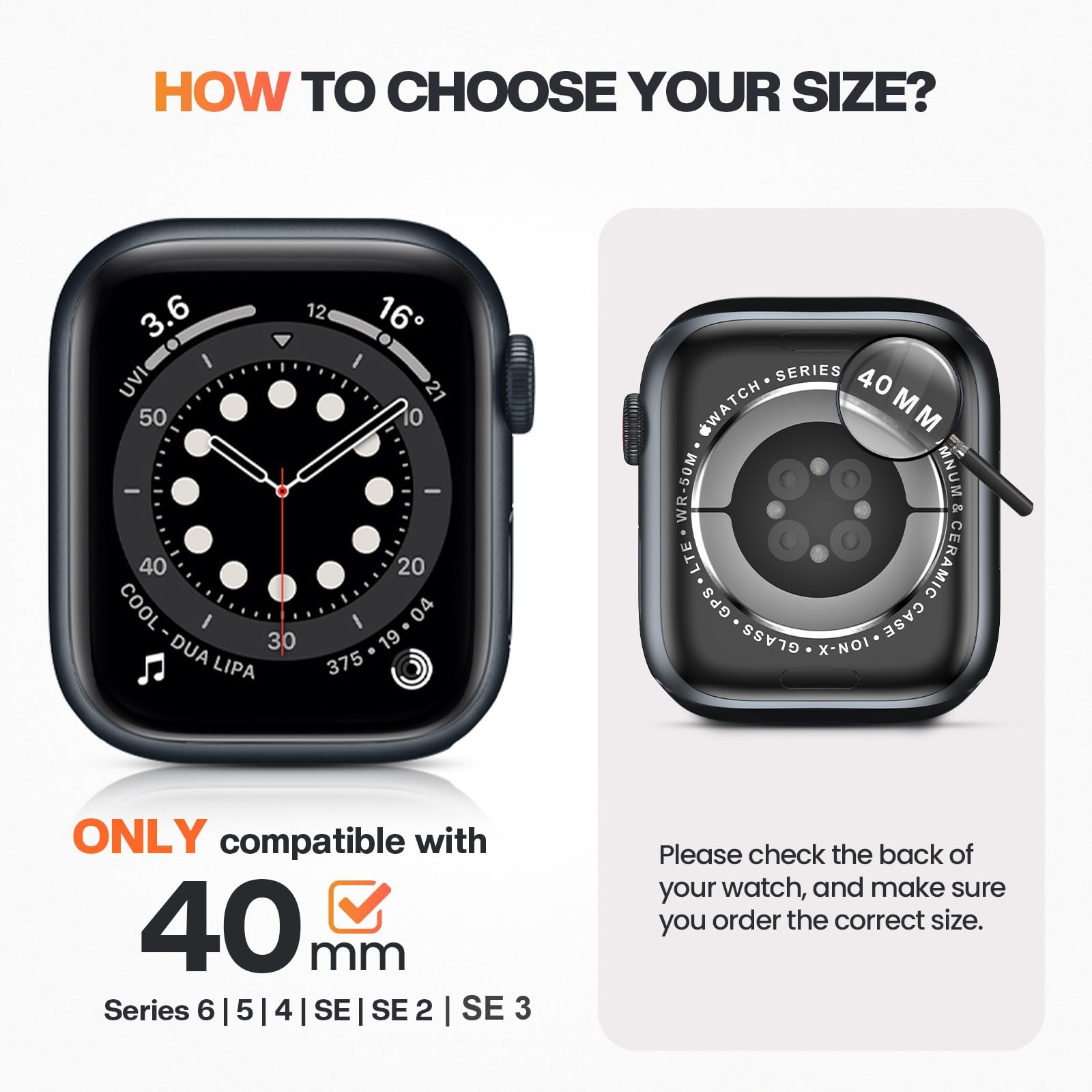 Goton IP67 Waterproof Case with Glass for Apple Watch 40mm Series 6/5/ - View 2