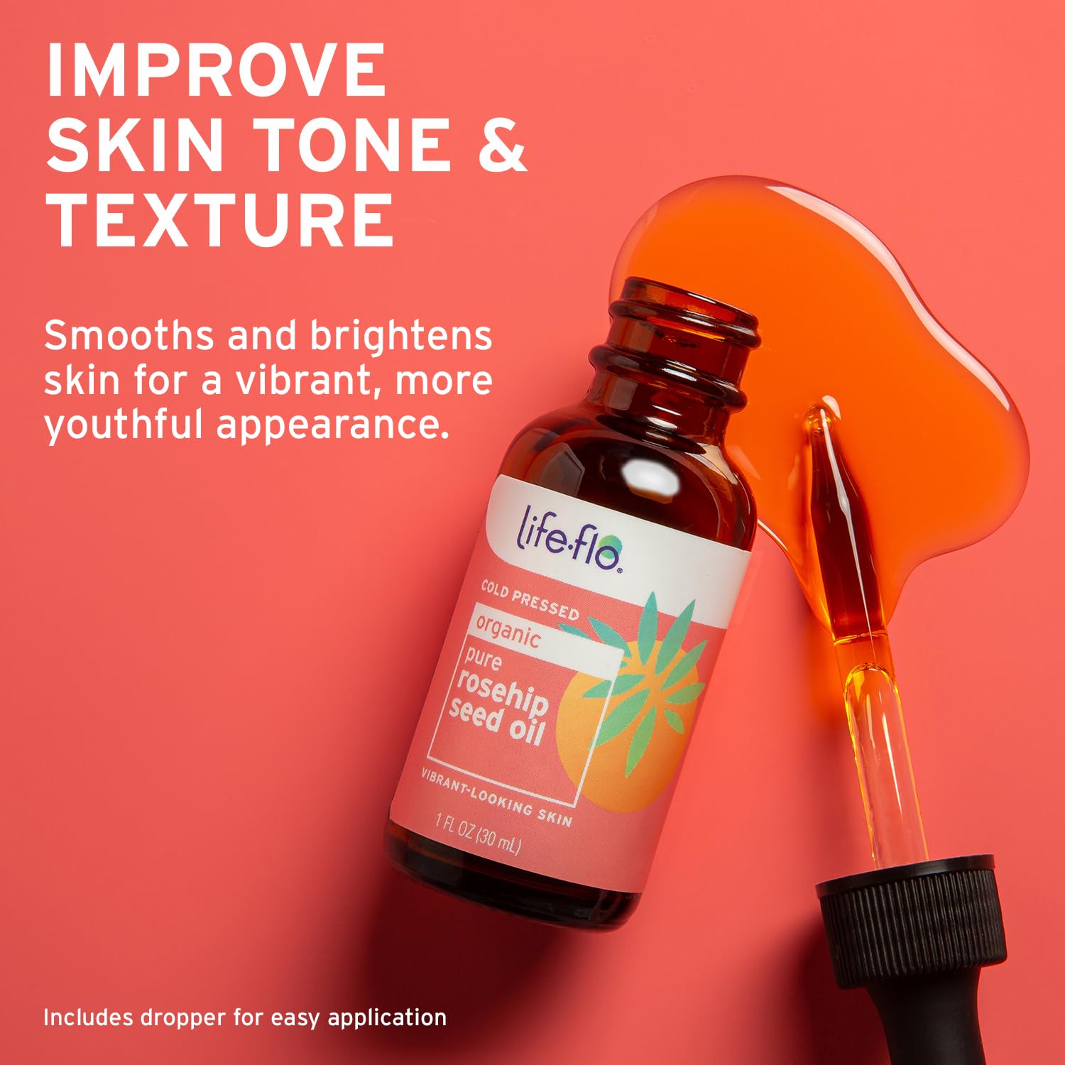 LIFE-FLO LIFE - FLO Pure Organic Rosehip Seed Oil & Hy - LIFE-FLO Official Product View 5