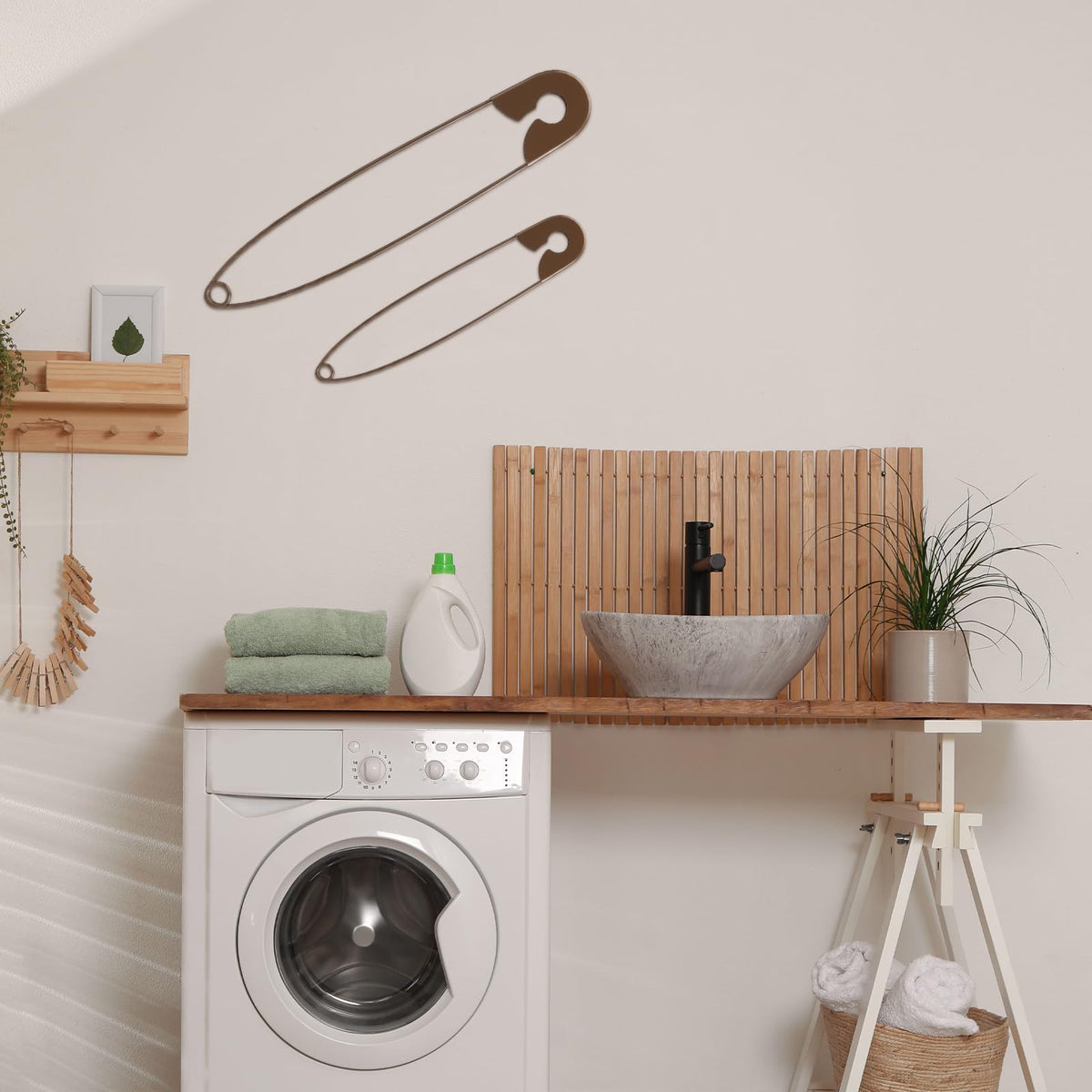 Daifunli 2 Pcs Large Hanging Metal Safety Pins Rustic - Daifunli Official Imagery - 6