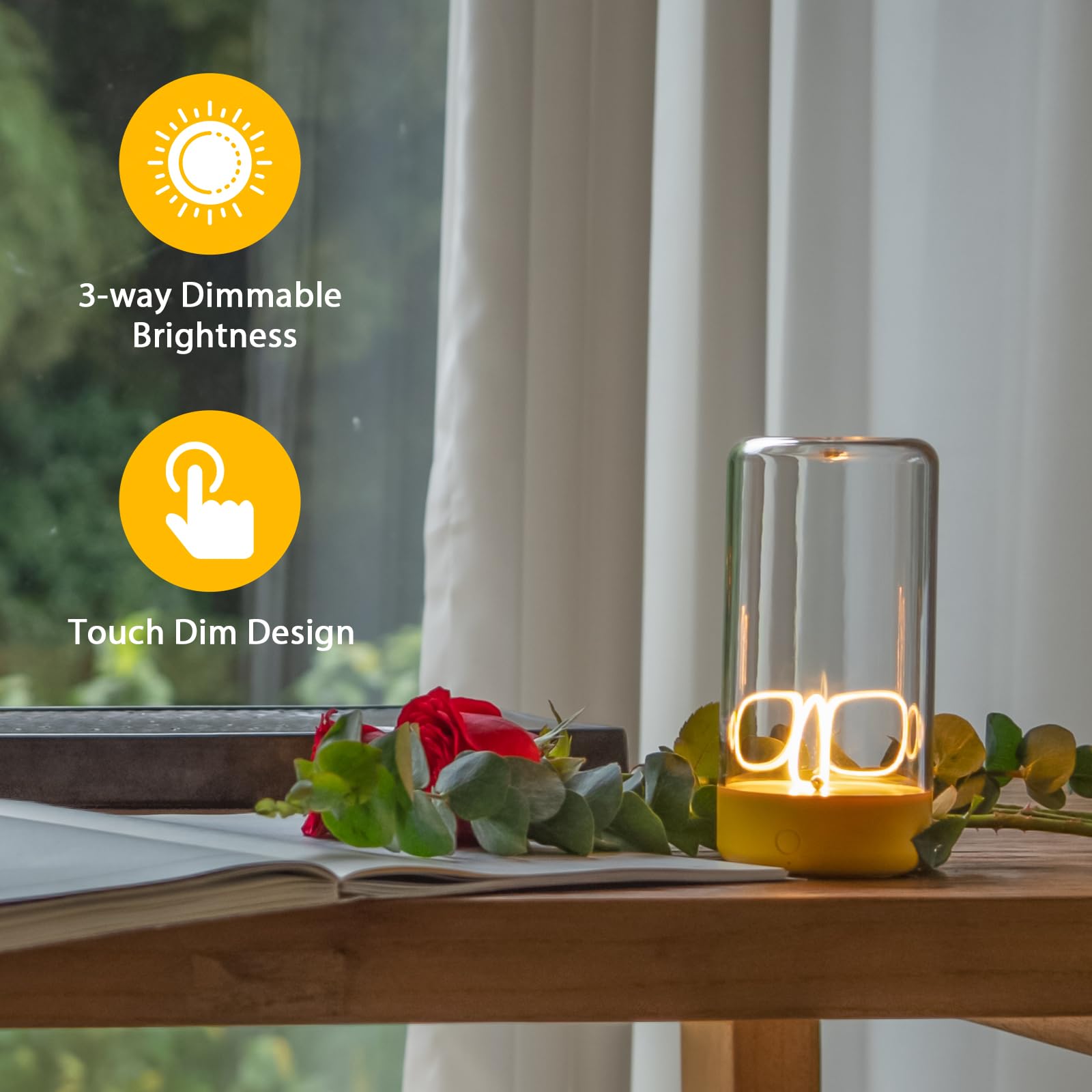 AUGE LIGHT Mini Minimalist Table Lamp, Cordless Lamp, Rechargeable Lam - View 3