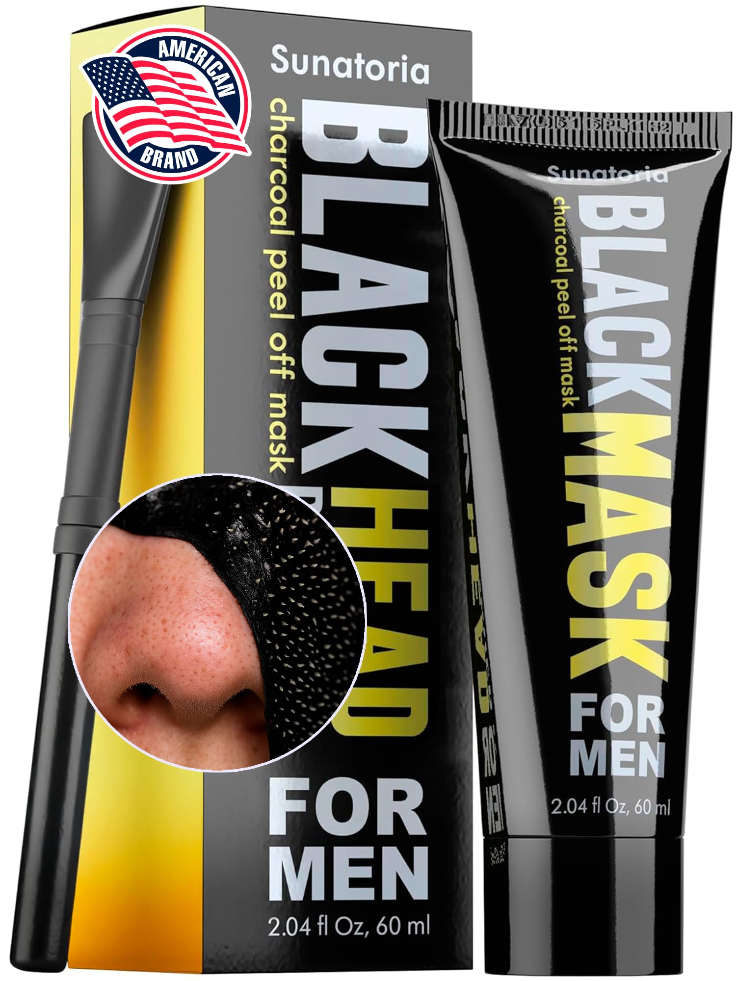 SUNATORIA Charcoal Black Peel Off Face Mask, Blackhead Pore - SUNATORIA