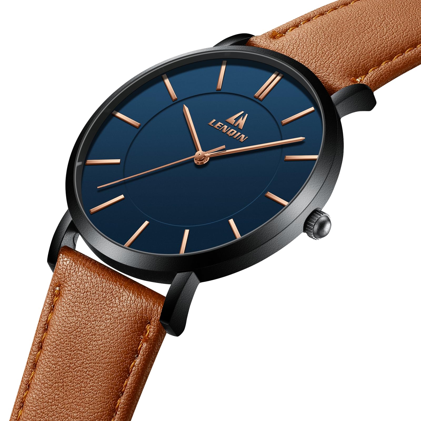 LN LENQIN Mens Watches Waterproof Stainless Steel Watch for Men - View 5