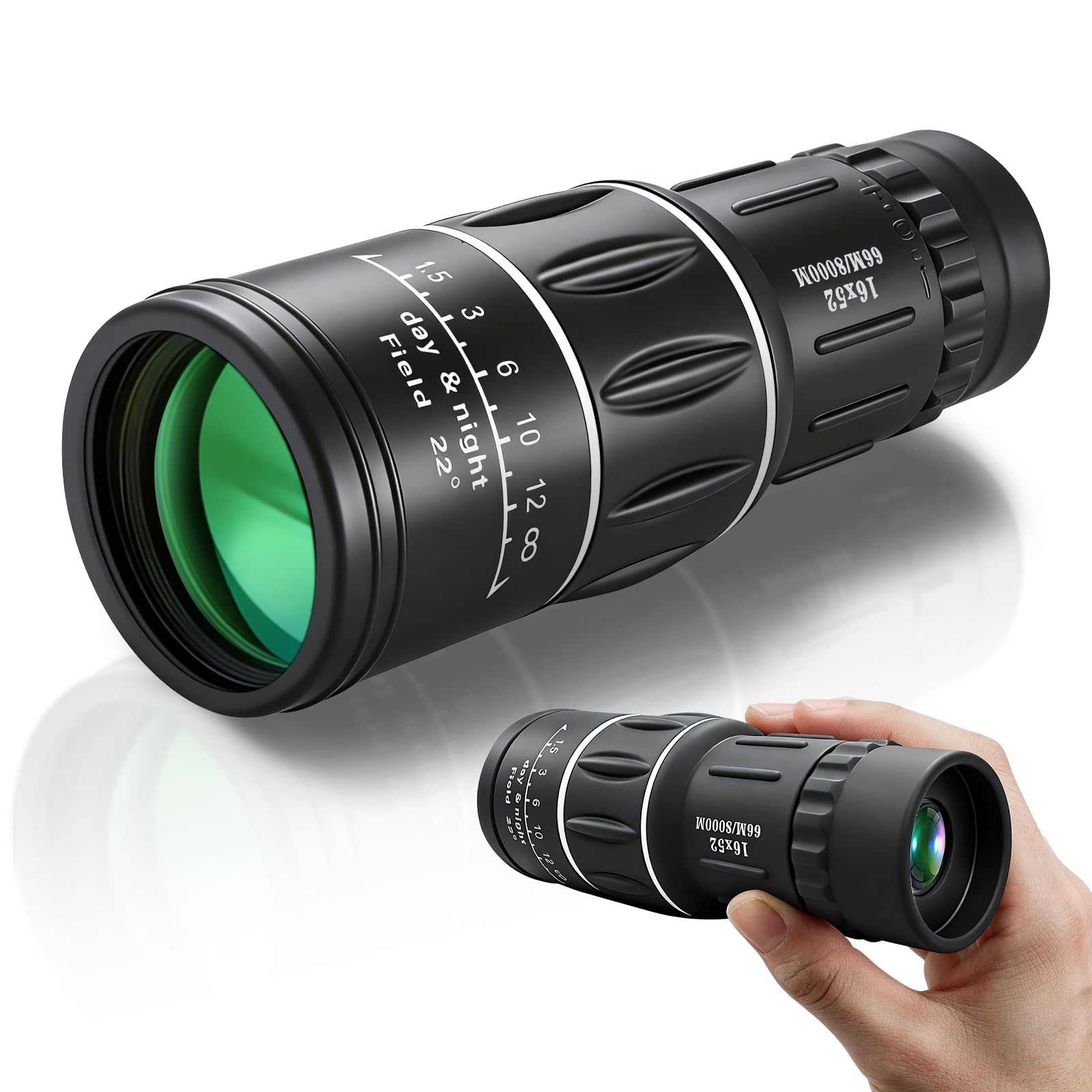 SIBEITU 16X52 High Powered Monocular, Compact Telescope for Adults, BAK4 Prism M - SIBEITU Official Product View 1