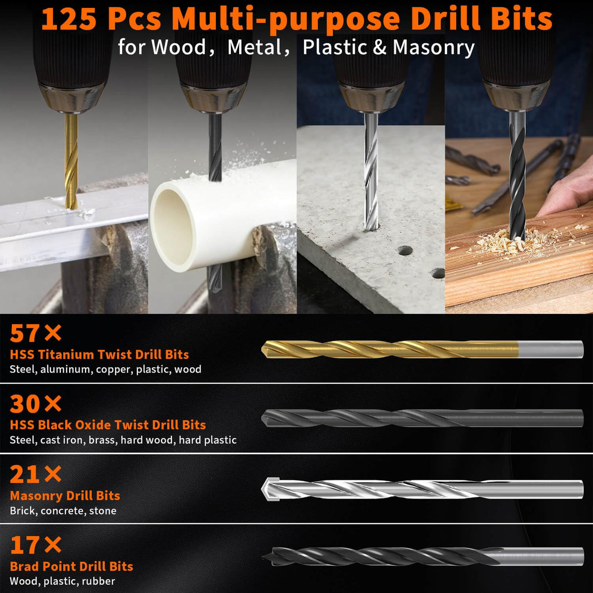 ENERTWIST Drill Bit Set 246PCS Drill Bits Driver Set with - ENERTWIST Official Imagery - 4