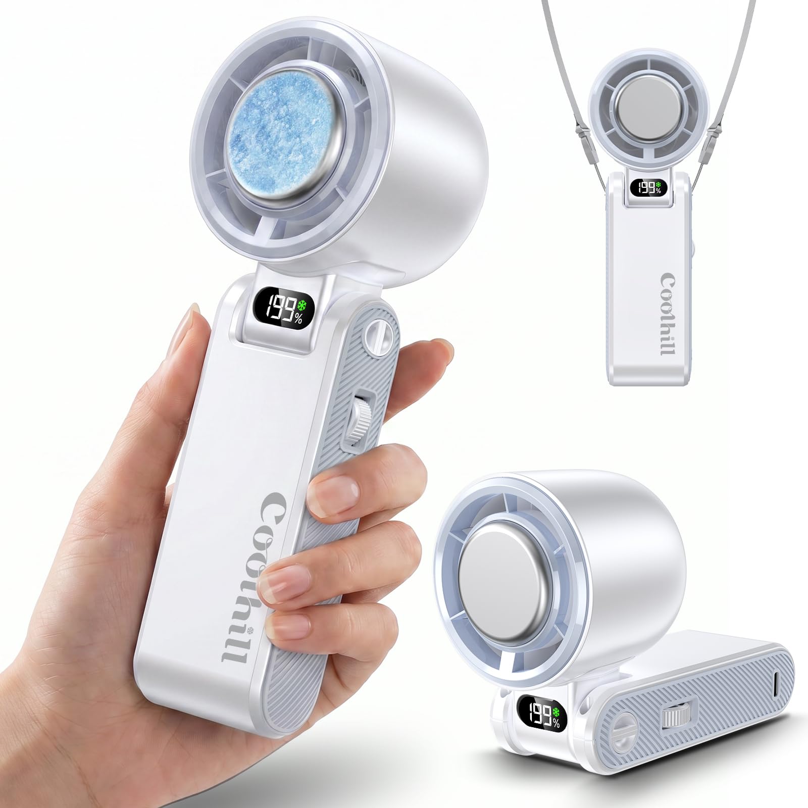 Coolhill Handheld Portable fan with Turbo Cooling 5500mAh 199 Spe by Coolhill - Angle View 1