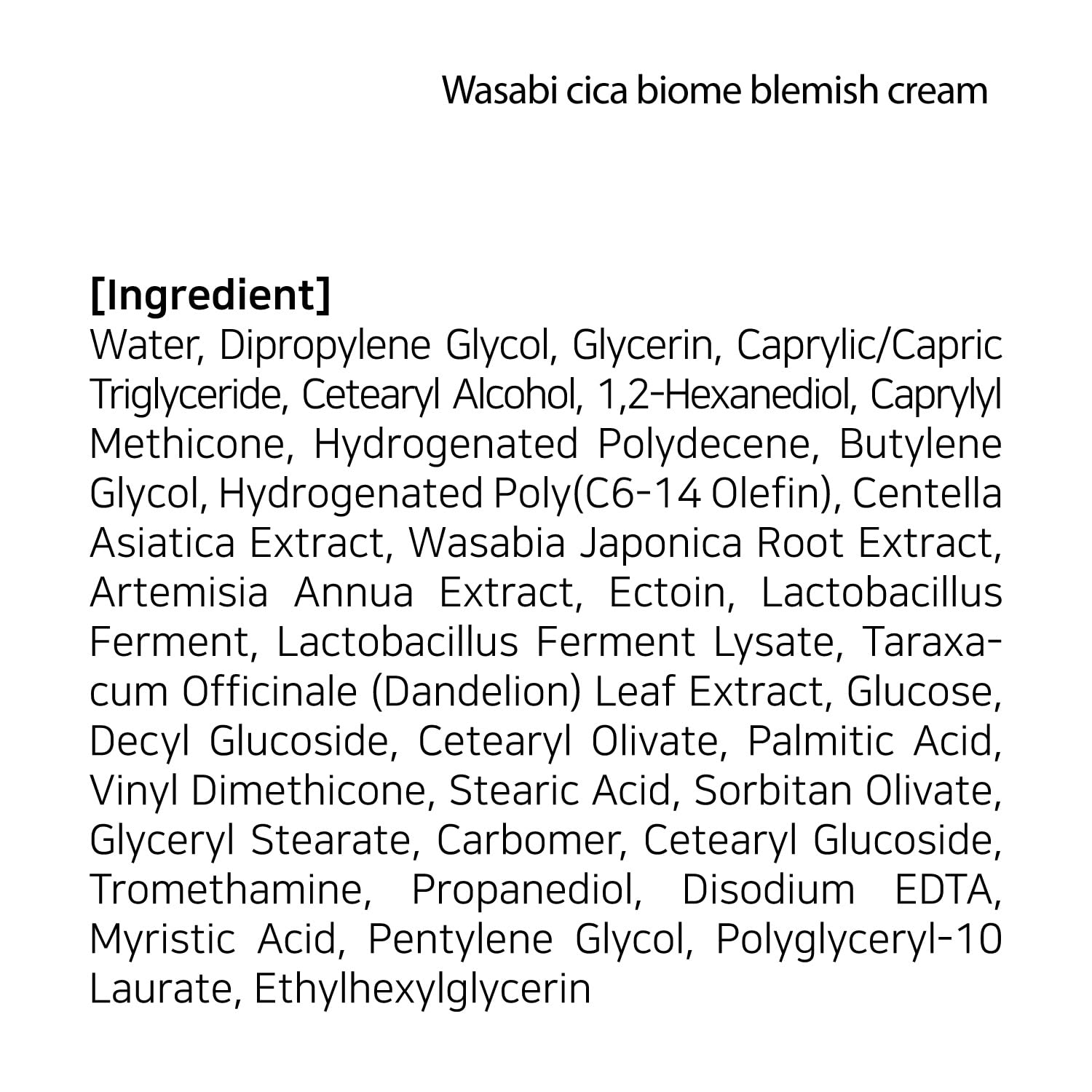 miss dragon Wasabi Cica Biome Blemish Cream (1.69 fl.oz.) - miss dragon