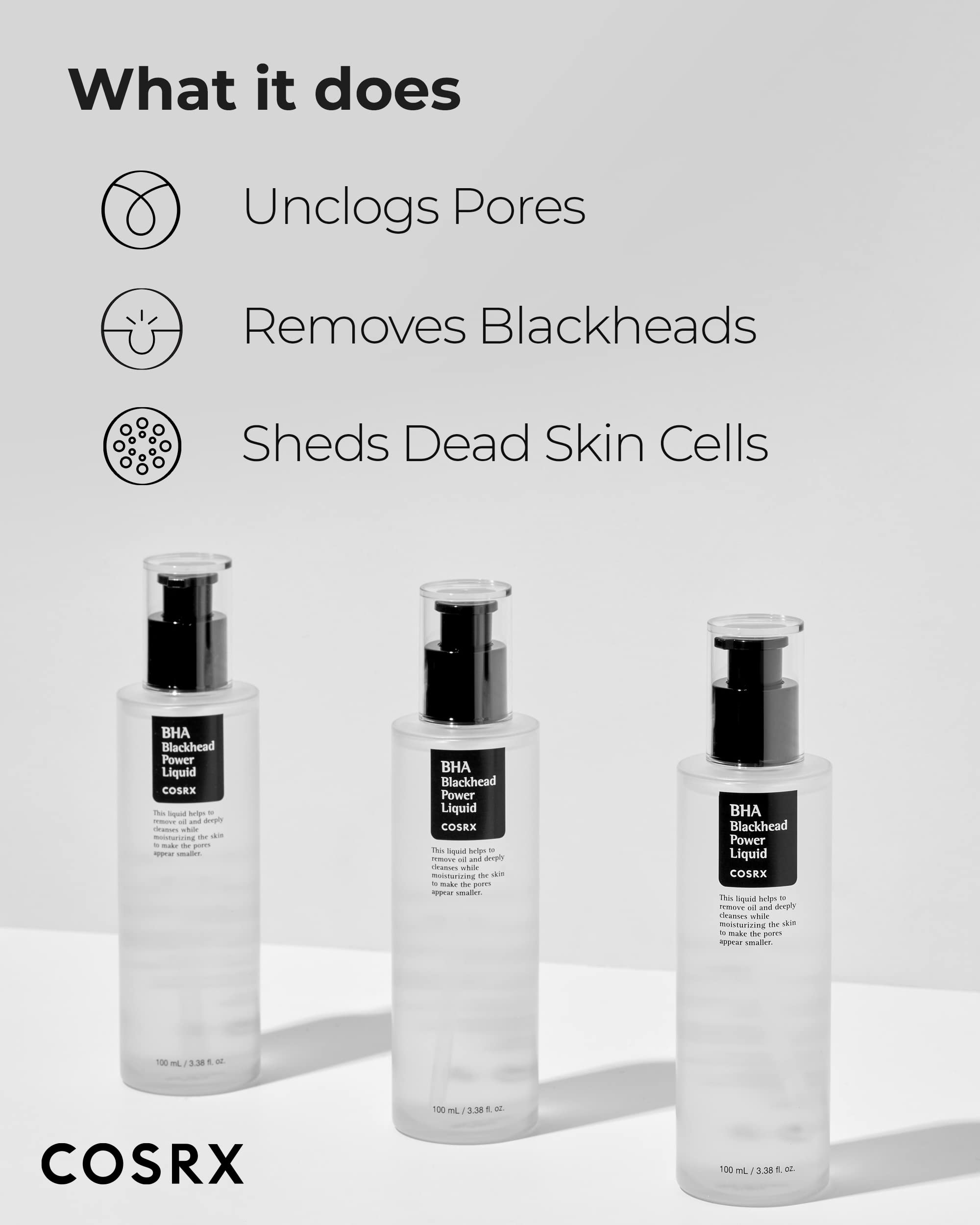 COSRX Niacinamide 2% + BHA 4% Blackhead Exfoliant Korean Toner, - COSRX