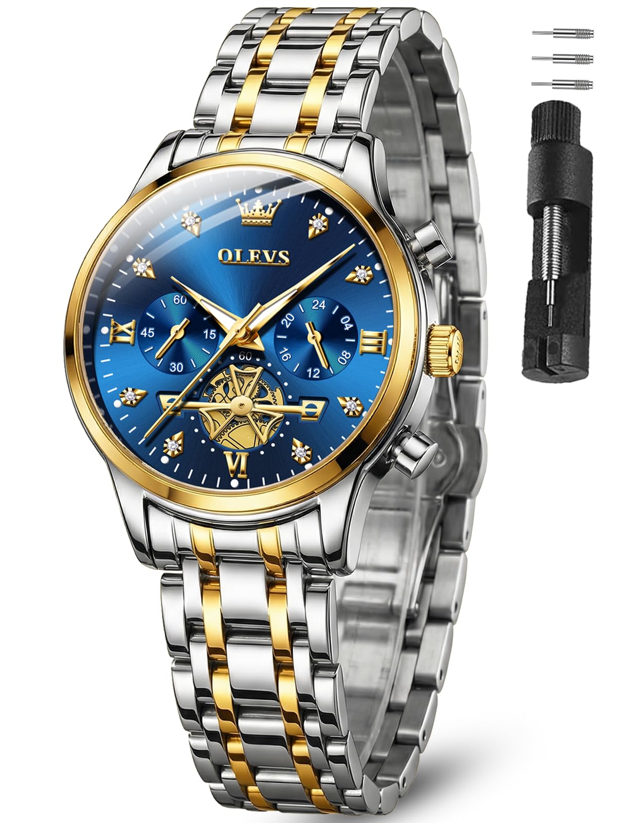 OLEVS Watches for Women Waterproof Luxury Stainless Steel for - Product Imagery