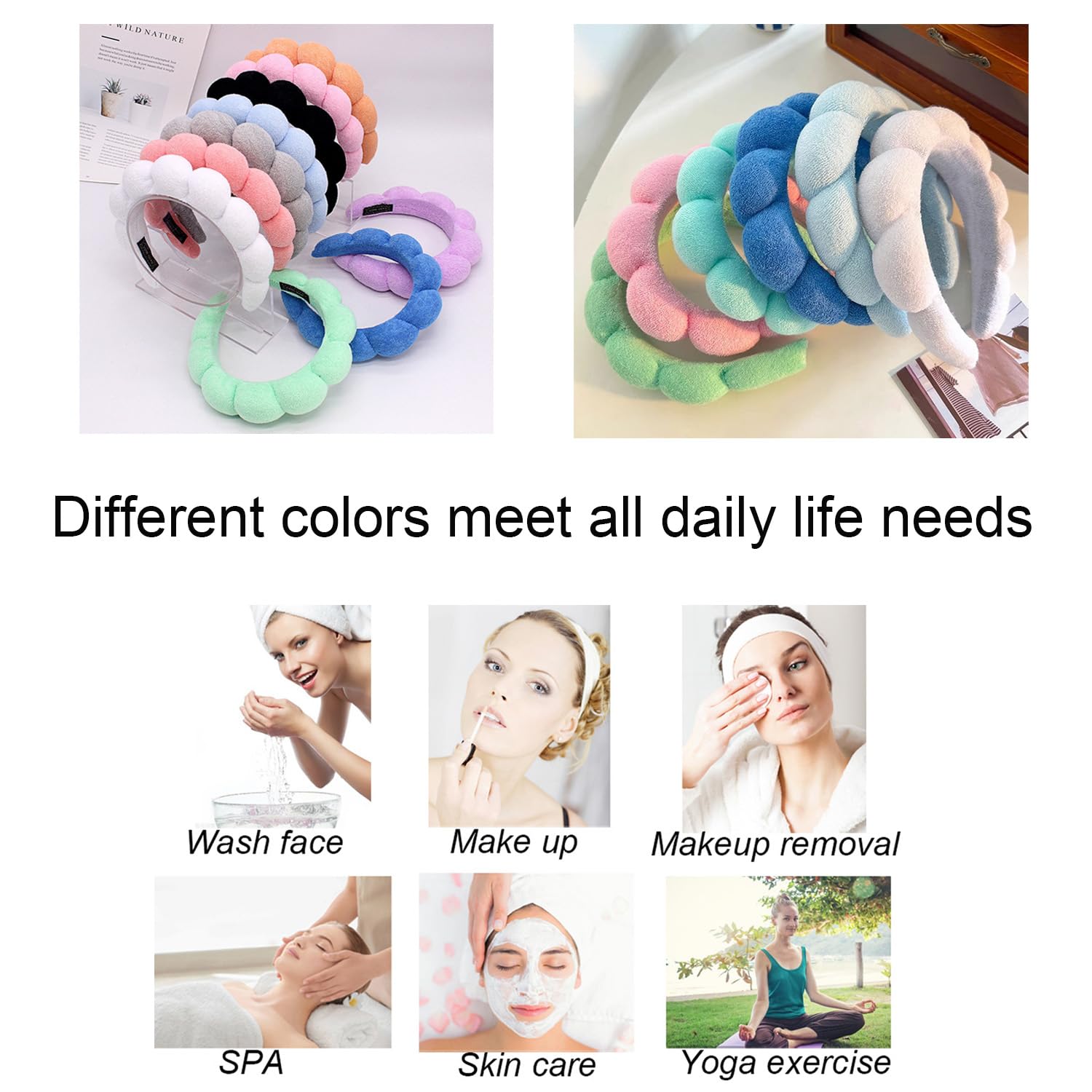 TYSSELY Spa Headbands for Washing Face Makeup Skin Care Headband Women - View 6