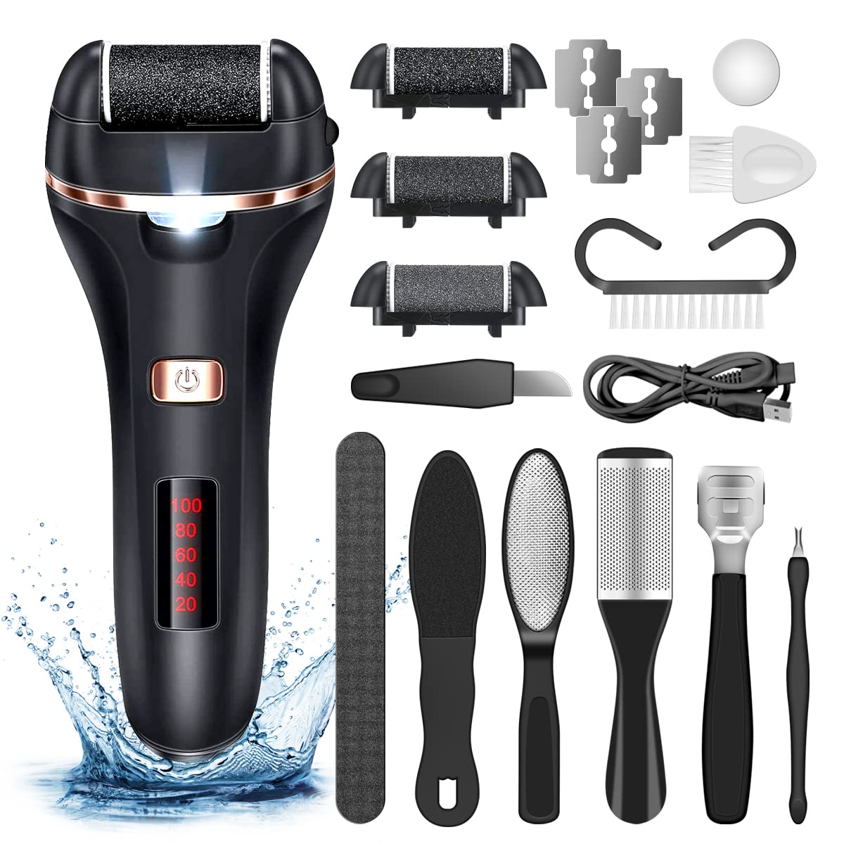 Electric Callus Remover for Feet Rechargeable Foot File Hard - AdamPark Official Imagery - 1