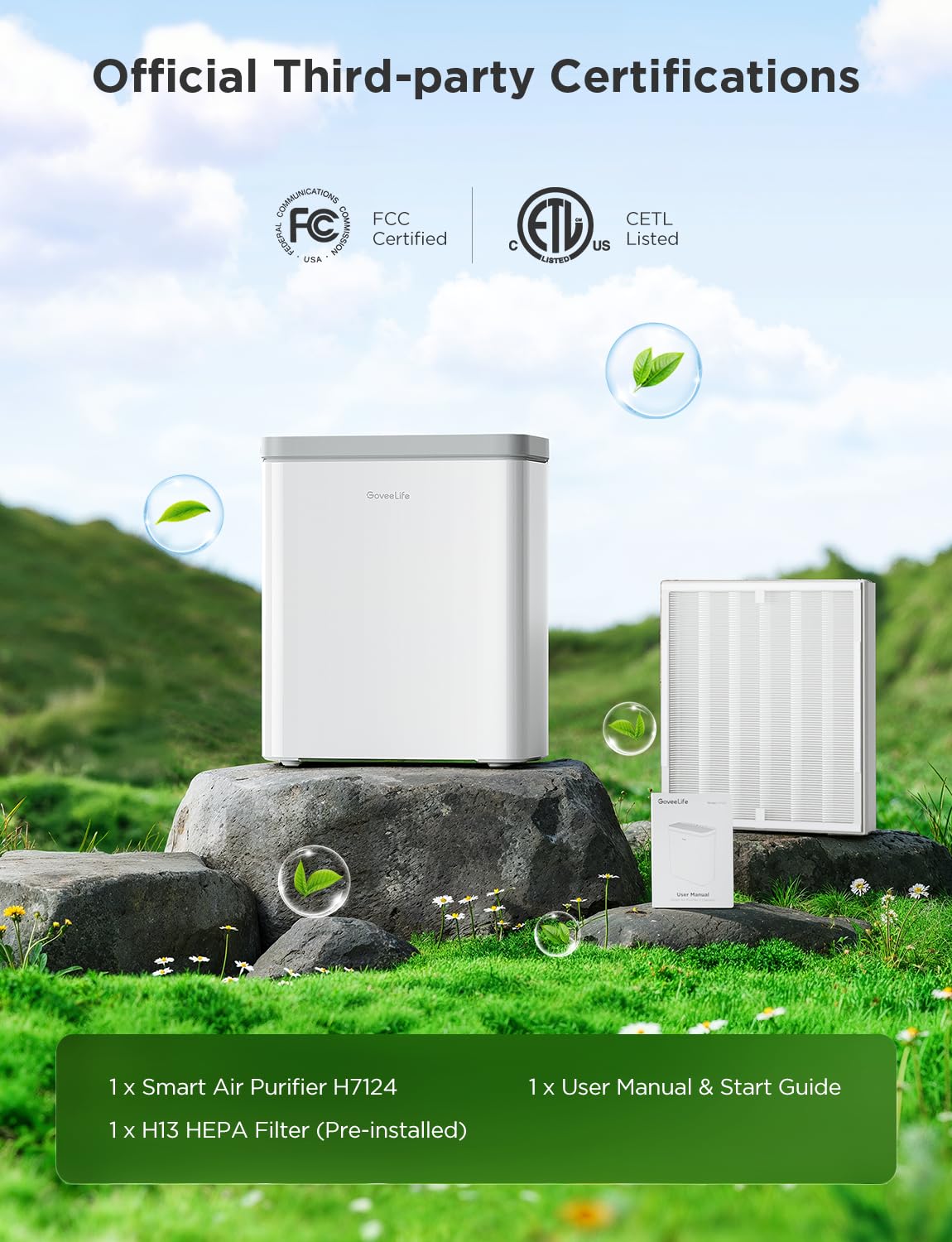 GoveeLife Smart Air Purifier for Home Large Rooms, Covers up to 1 - GoveeLife Official Product View 4