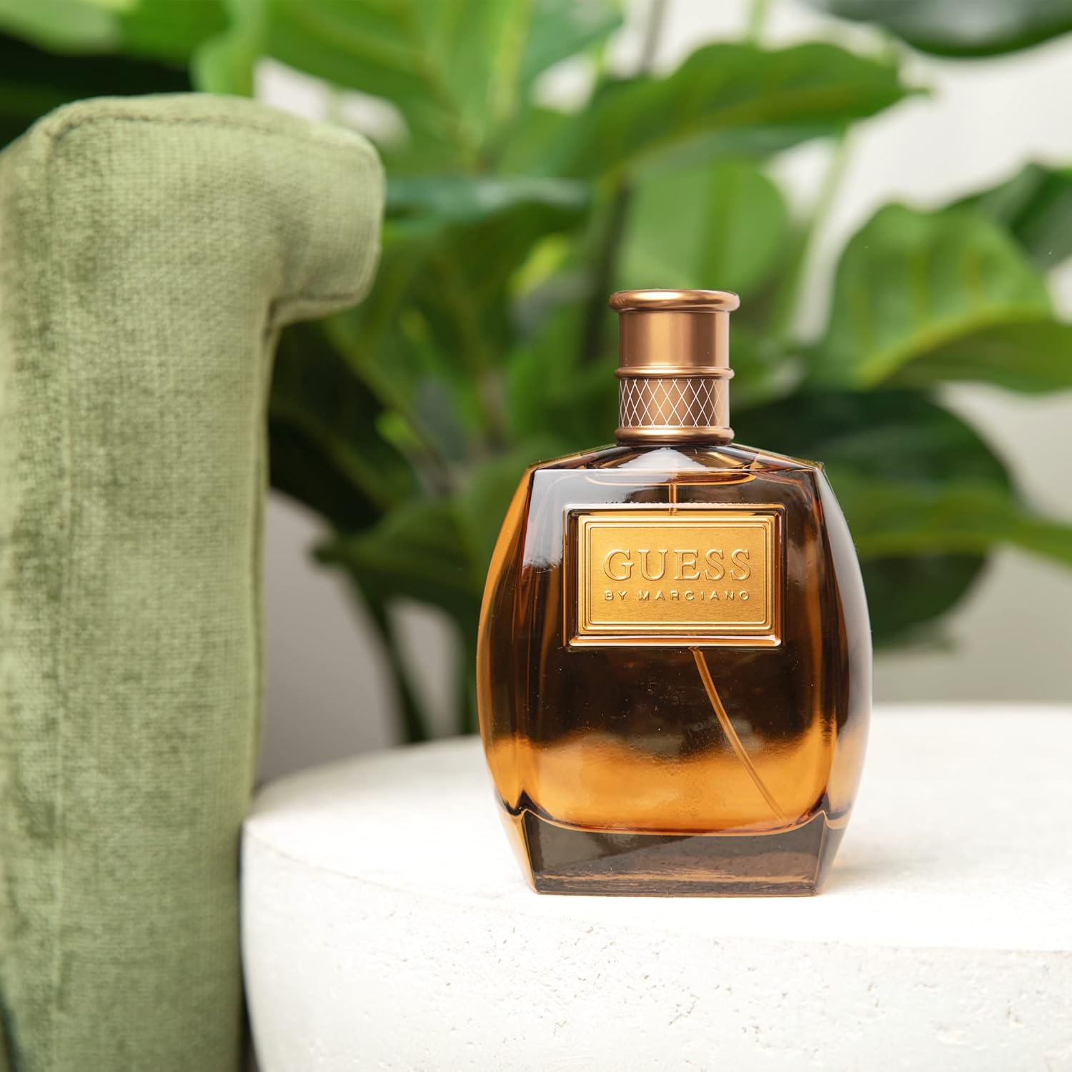 GUESS Marciano for Men Eau de Toilette cologne spray, 3.4 fl oz, with sleek bottle design and modern branding.
