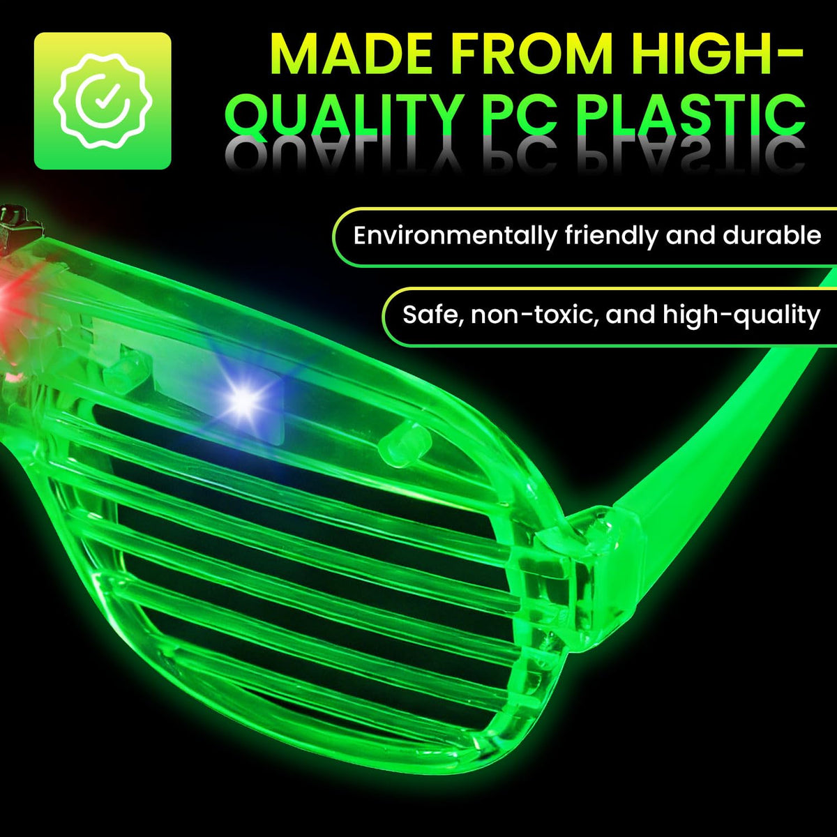 60 Pack LED Glasses 6 Colors Glow in The Dark Party Supplies - AstrivixDD Official Imagery - 6