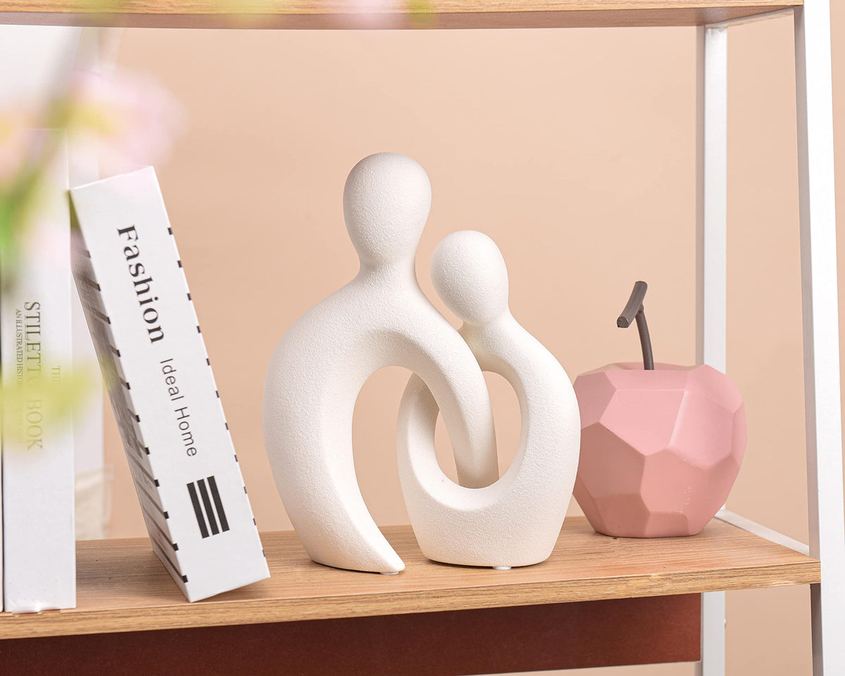 Ceramic Couple Statues for Home Decor Abstract Lover - Quoowiit Official Imagery - 7