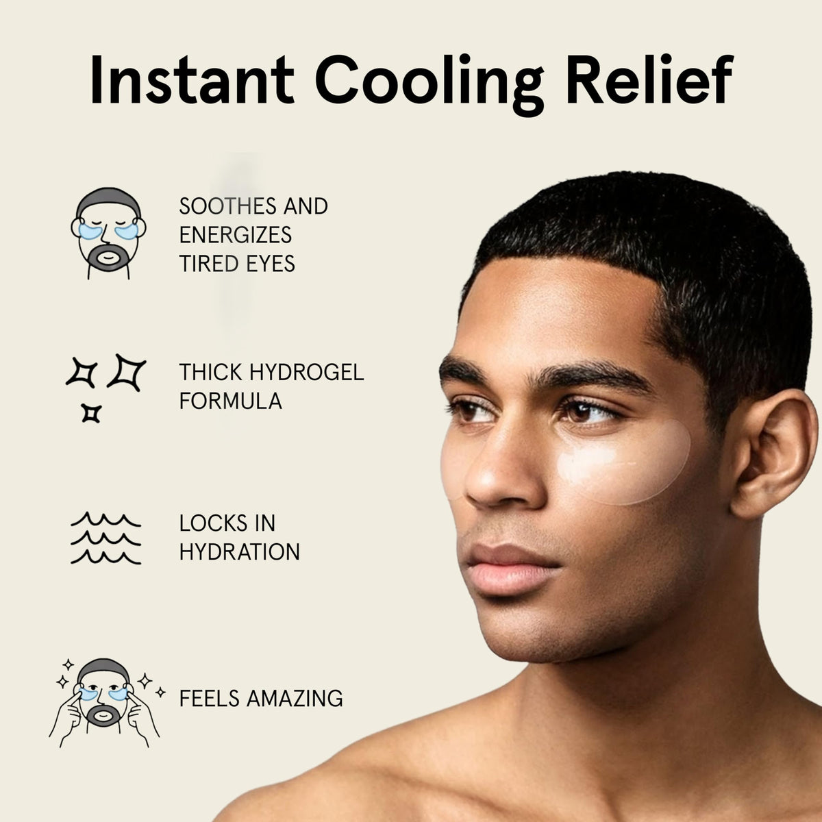 Bro Mask Under Eye Patches for Men for Dark Circles 1 x 6 - JAXON LANE Official Imagery - 5