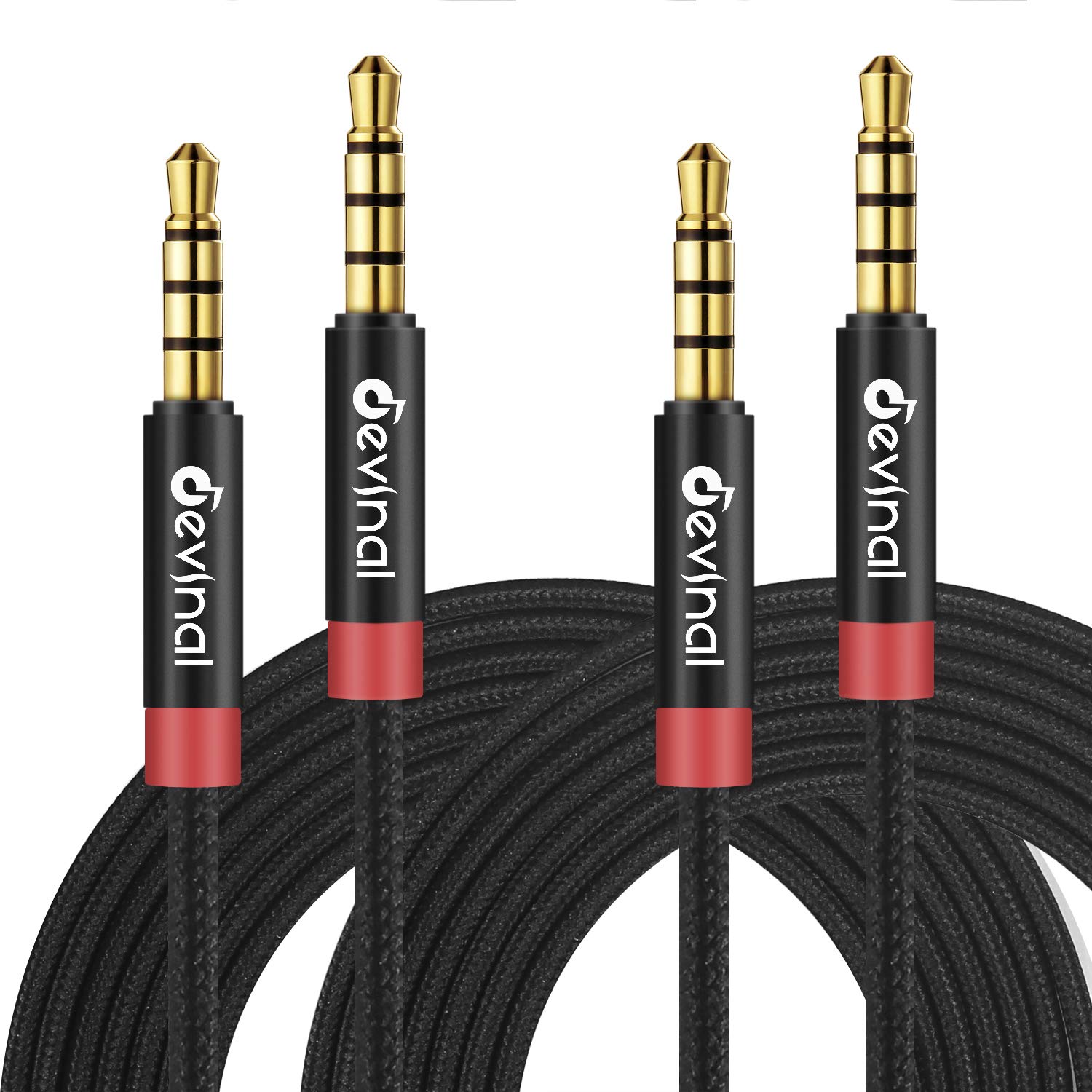 Devinal 3.5mm TRRS Cable, 1/8" inch 4 Pole Auxiliary Cord, Aux Mi by Devinal - Angle View 1