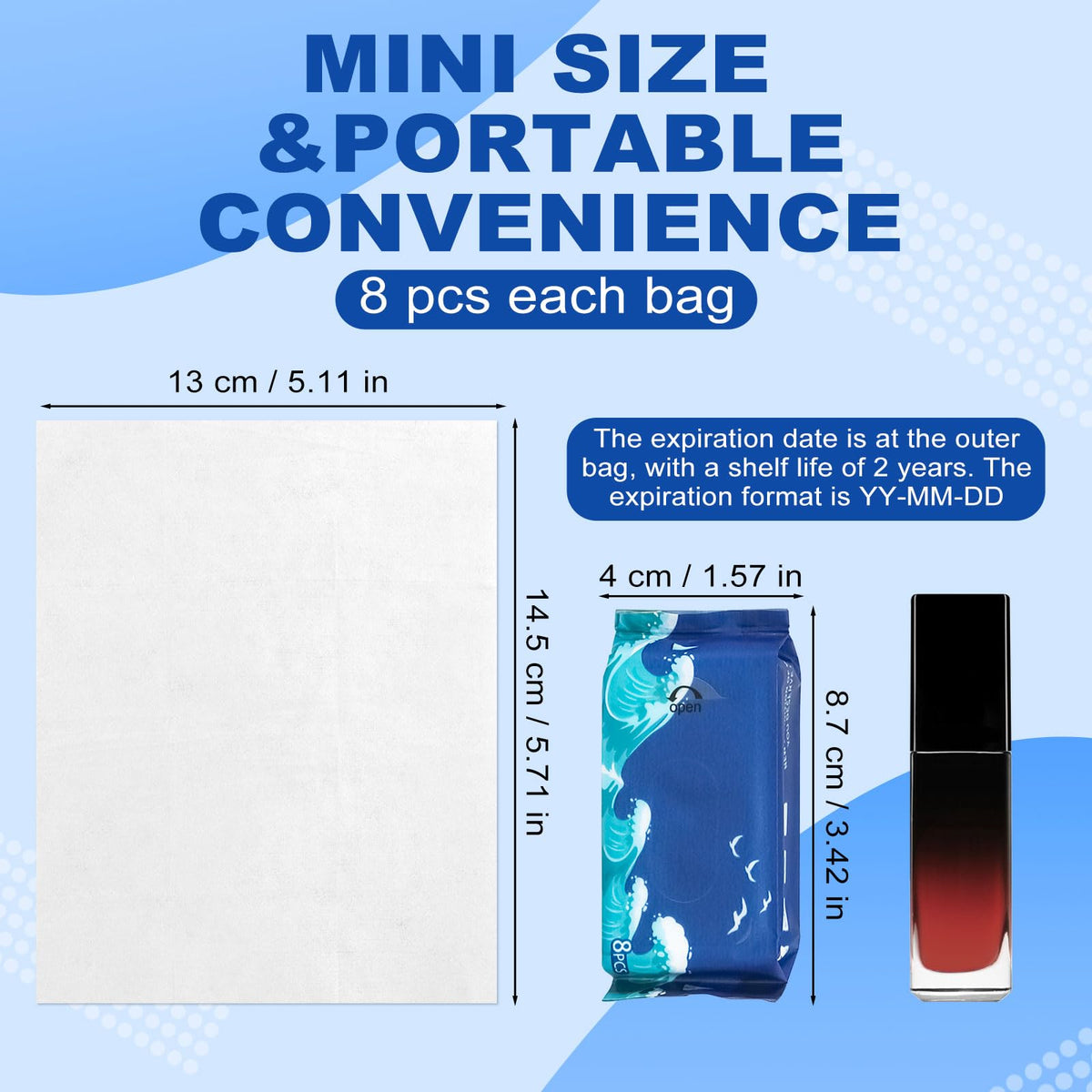 384 PCS Mini Travel Size Wet Wipes Hand Wipes Travel Size - twoworld Official Imagery - 3