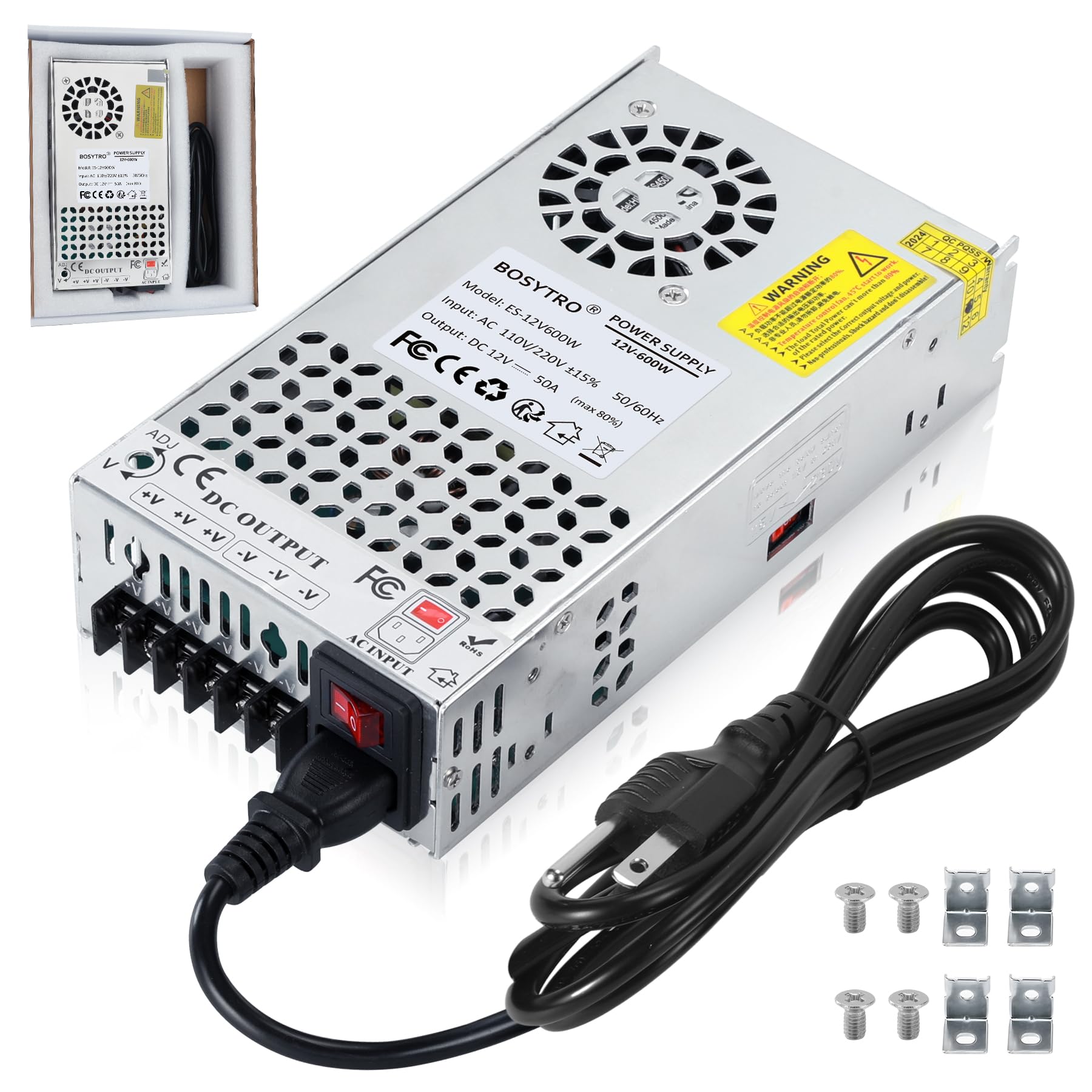 BOSYTRO Upgraded 12V DC Power Supply 480W 40A AC to DC Converter - BOSYTRO Official Product View 8