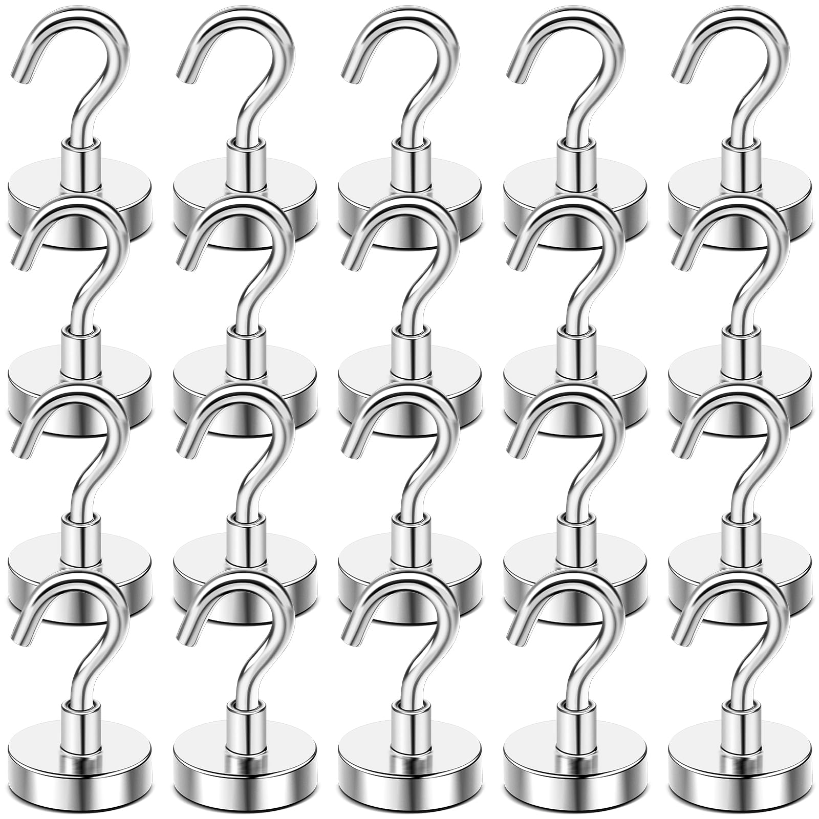 DIYMAG Magnetic Hooks 20pcs 30lbs+ Cruise Essentials 2026 Magnet by DIYMAG - Angle View 9