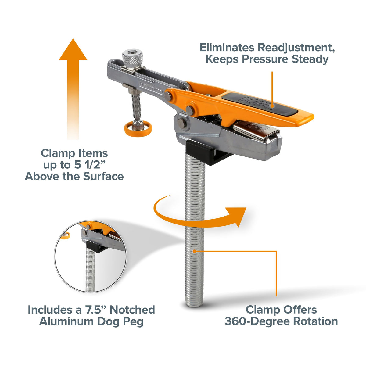 Bench Dog Clamp 3 4 Inch - BORA Official Imagery - 3