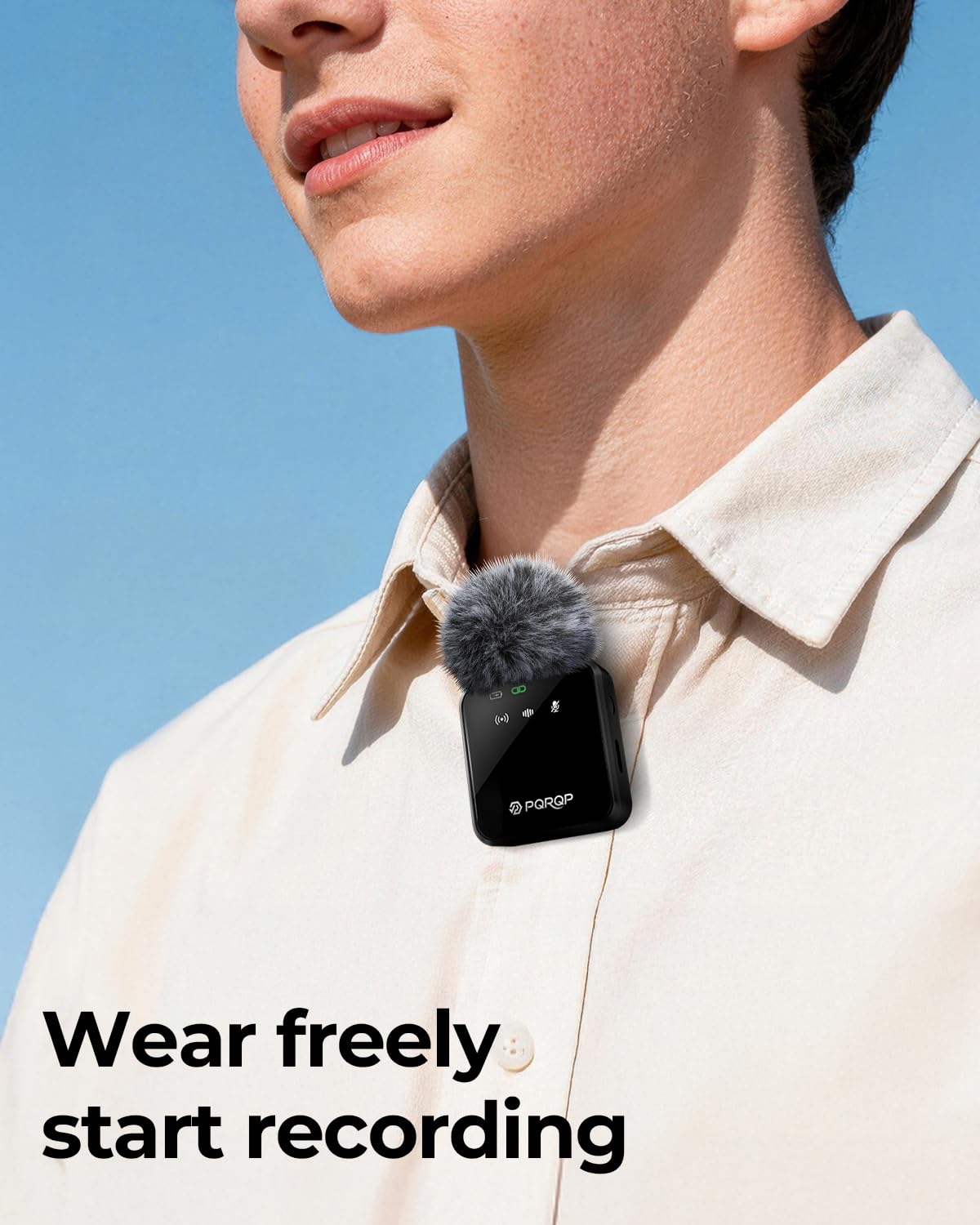 PQRQP 3 in 1 Wireless Mini Microphone for iPhone Android - PQRQP Official Imagery - 3