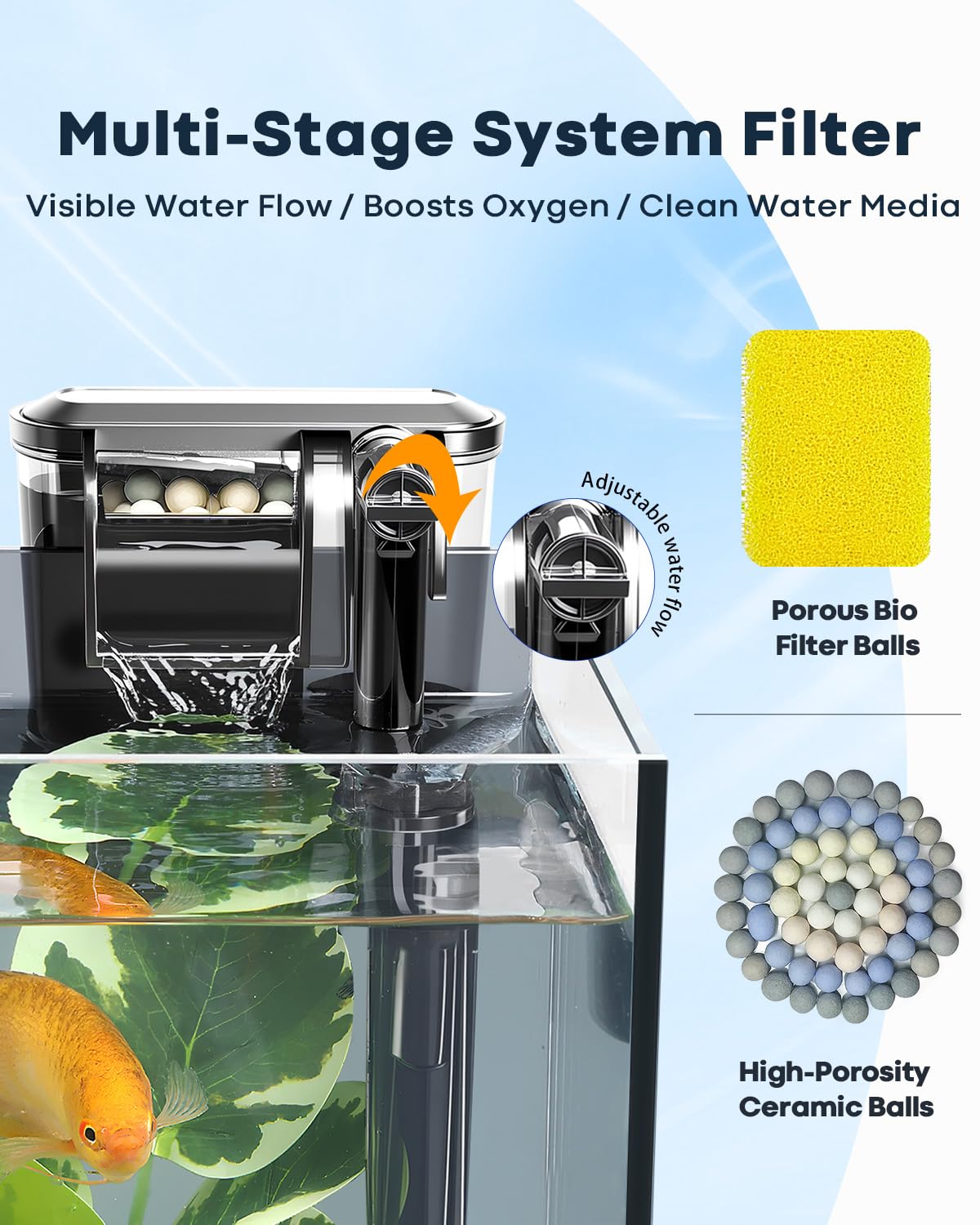 Desktop Small Aquarium Set Glass Fish Tank 1 25 Gallon with - Wonderfactory Official Imagery - 6