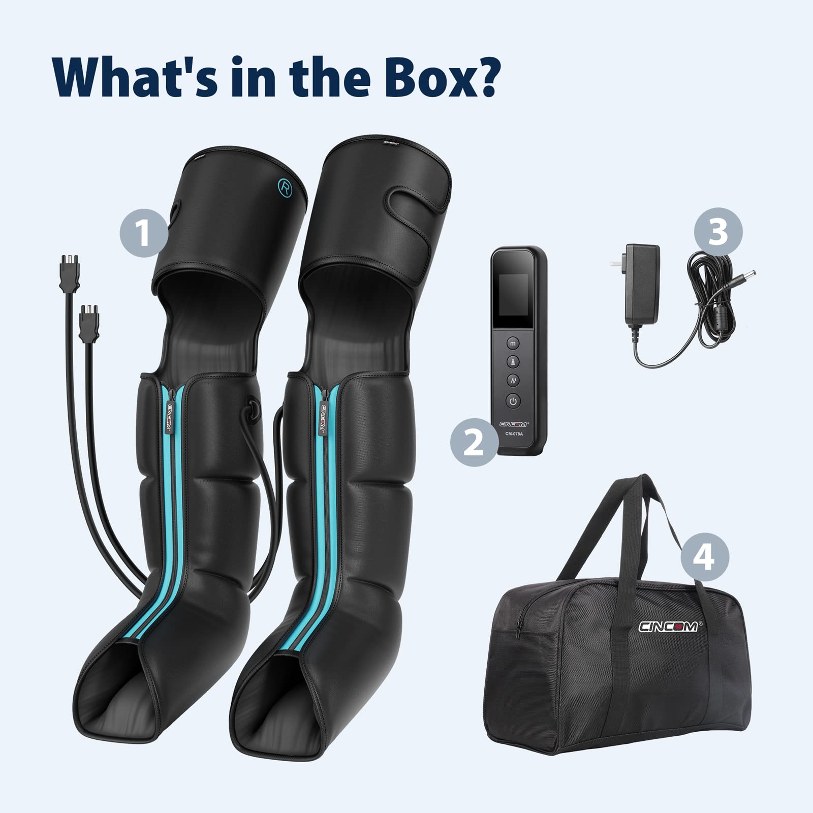 CINCOM Leg Massager with Heat & Air Compression