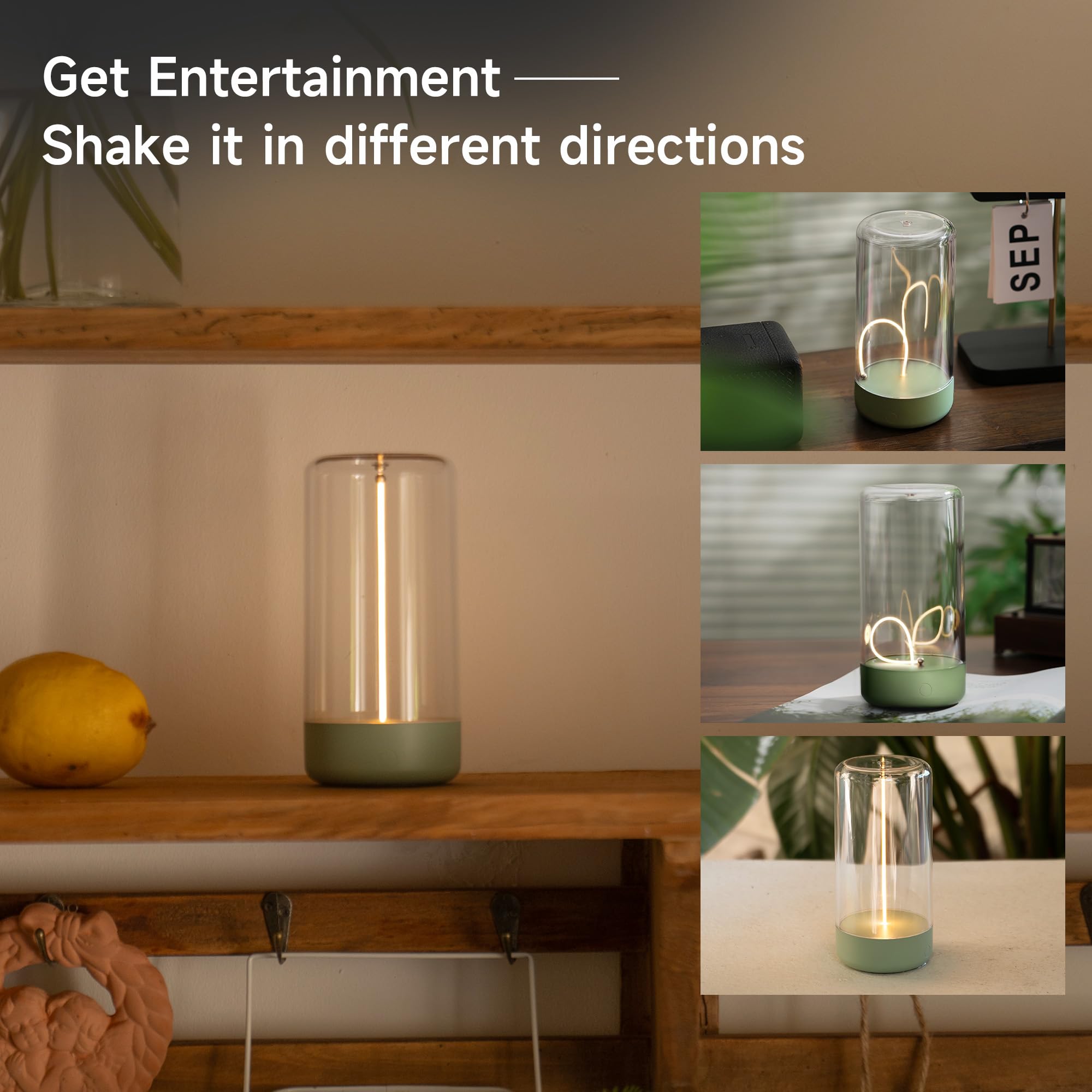 AUGE LIGHT Mini Minimalist Table Lamp, Cordless Lamp, Rechargeable Lam - View 2