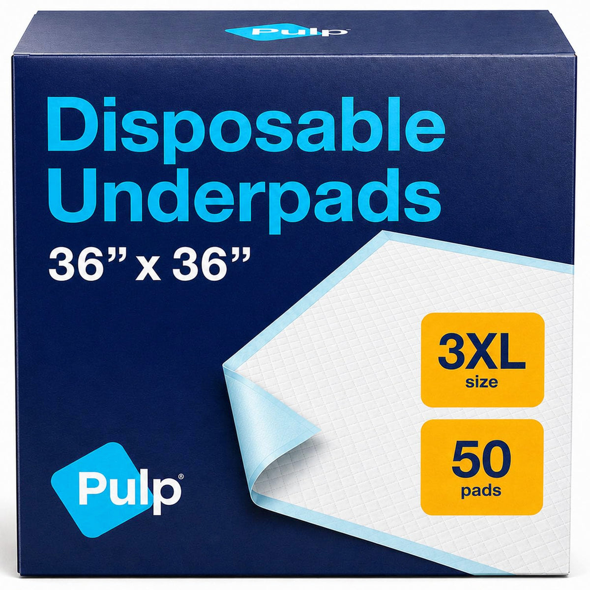 PULP Chucks Pads Disposable Adult 36 x 36 - Pulp Official Imagery - 2